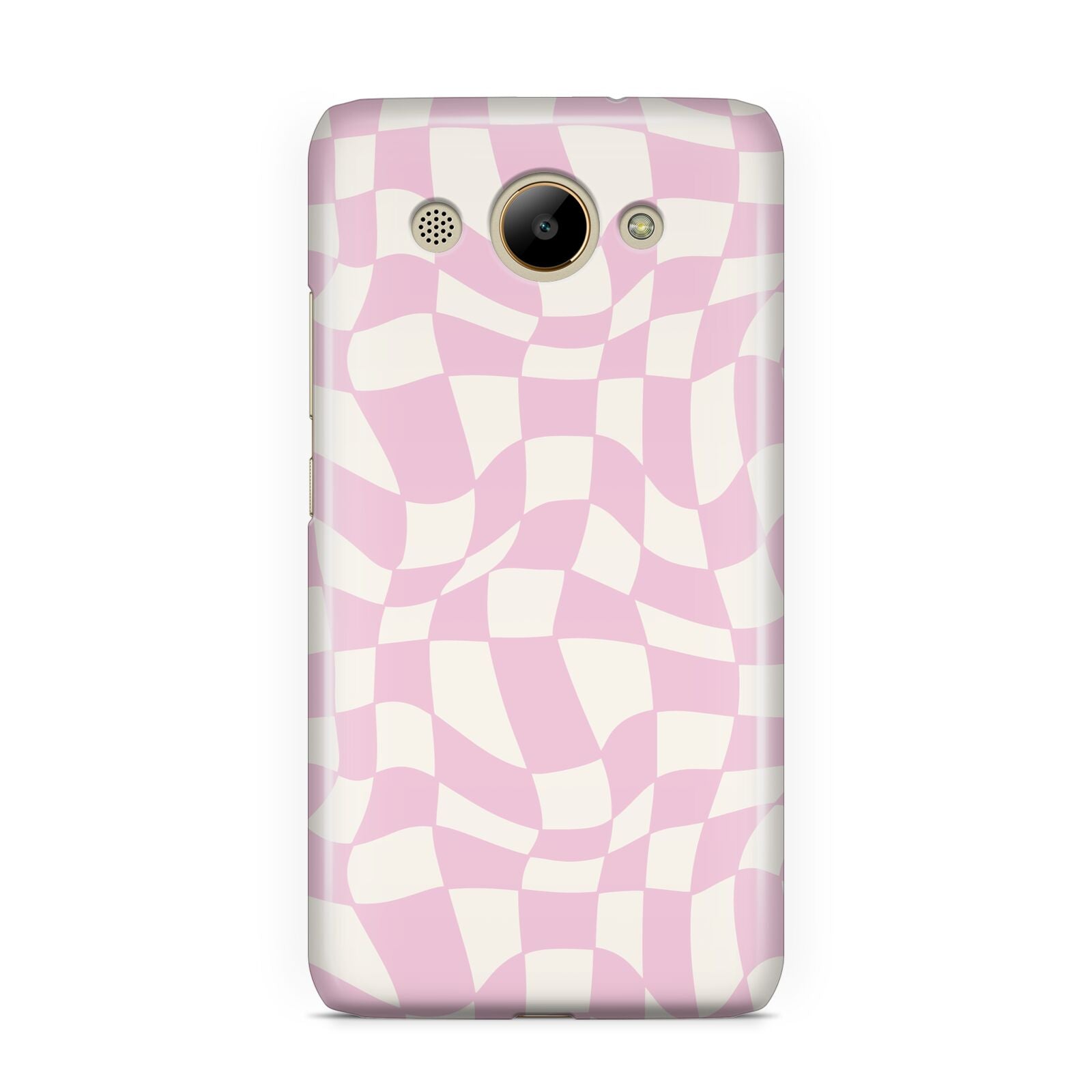 Retro Pink Check Huawei Y3 2017