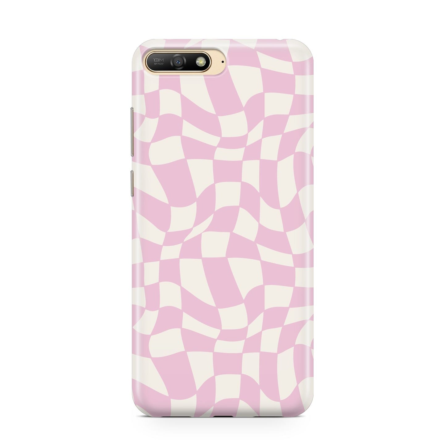 Retro Pink Check Huawei Y6 2018