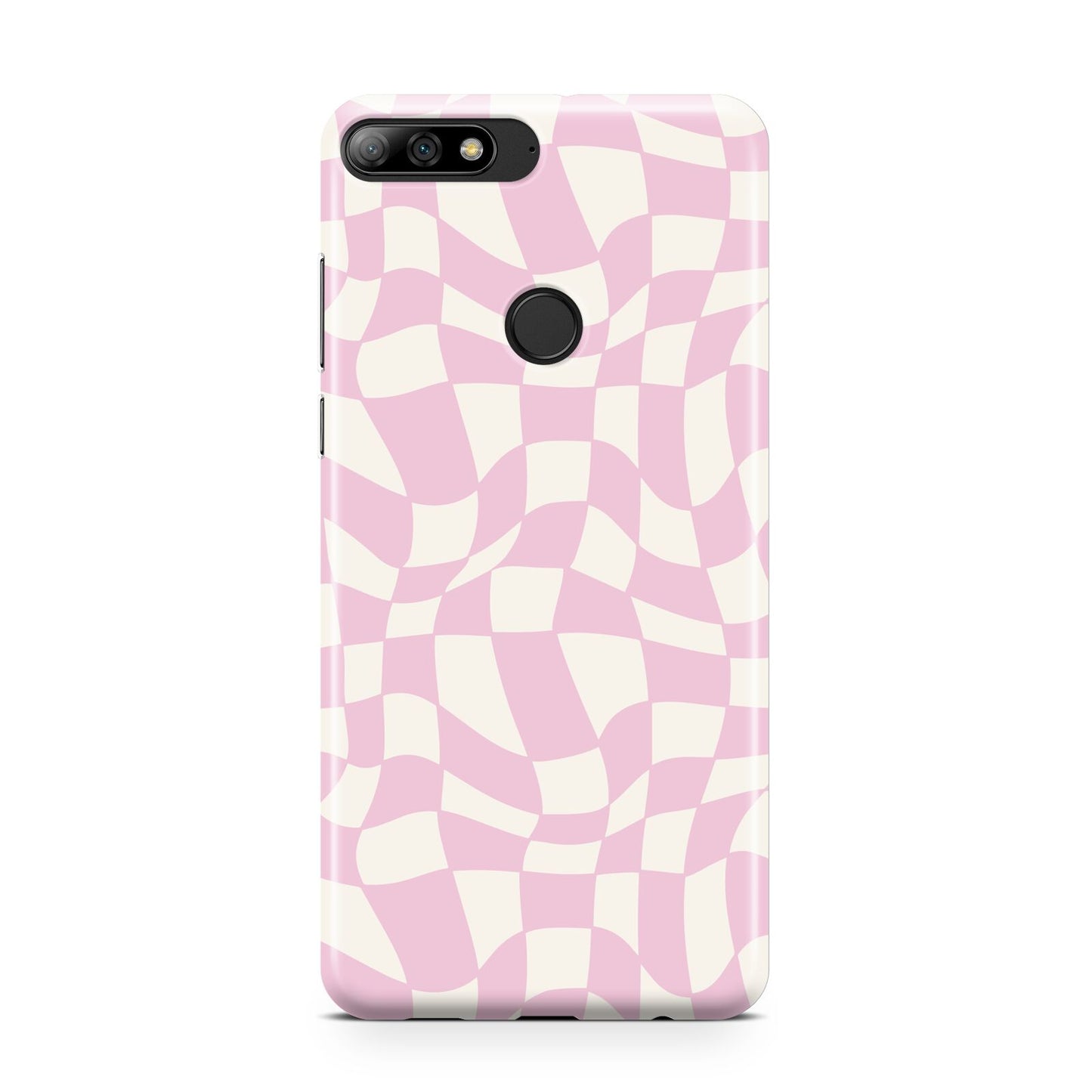 Retro Pink Check Huawei Y7 2018