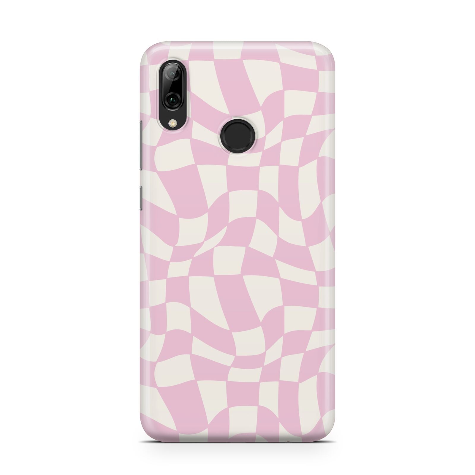 Retro Pink Check Huawei Y7 2019