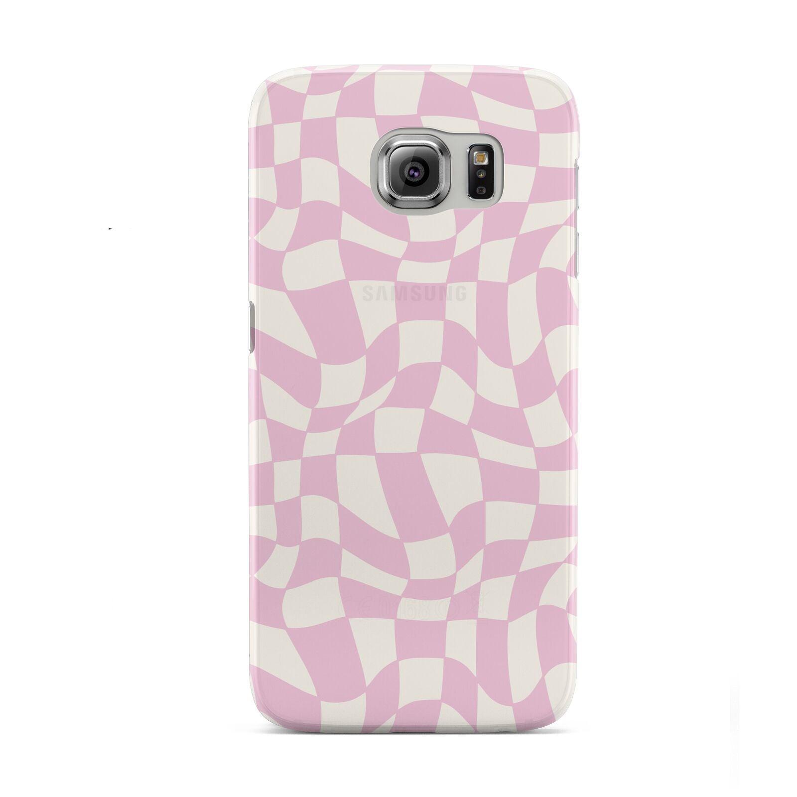 Retro Pink Check Samsung Galaxy S6 Case