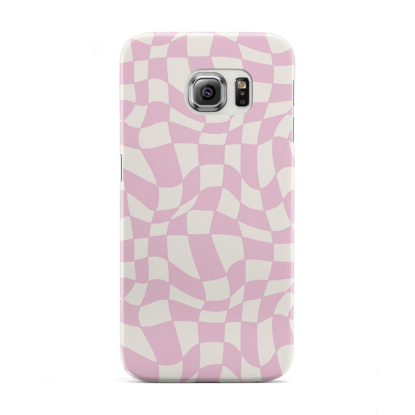 Retro Pink Check Samsung Galaxy S6 Edge Case