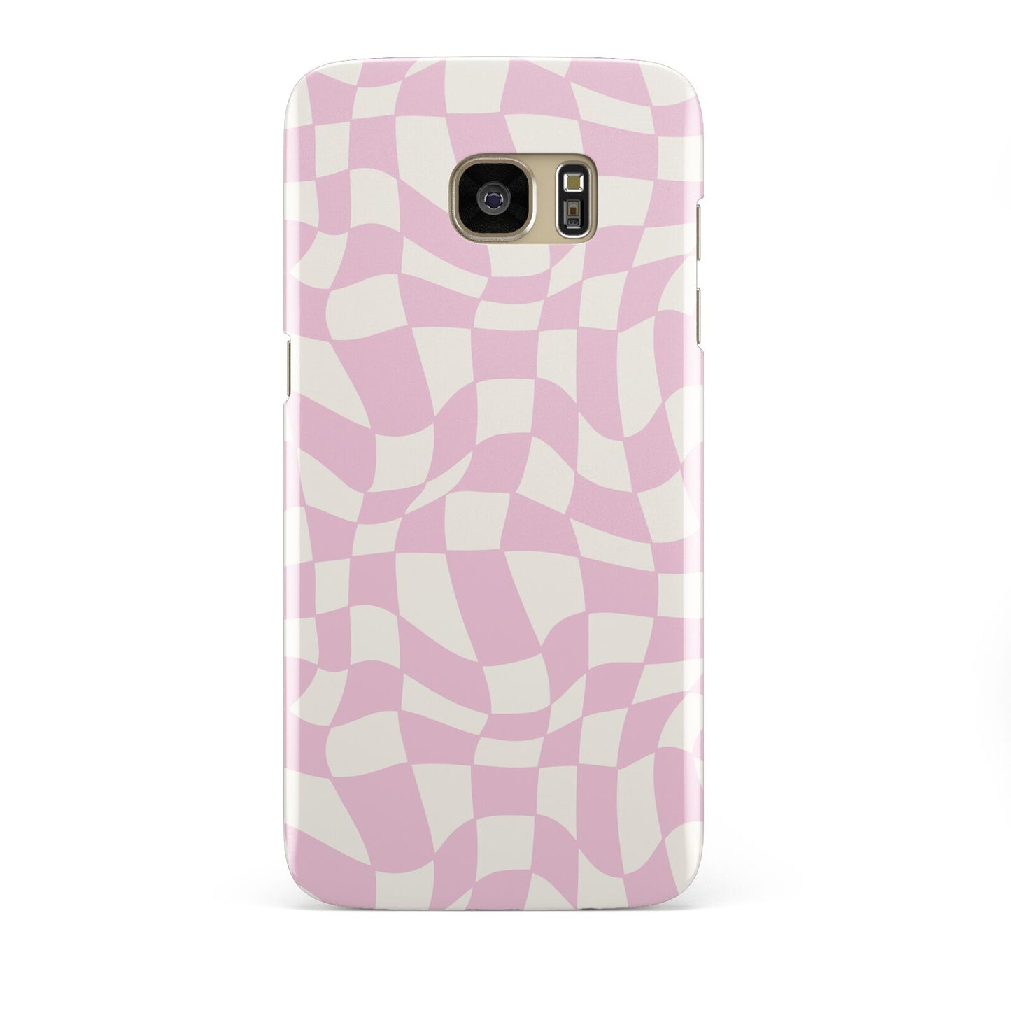 Retro Pink Check Samsung Galaxy S7 Edge Case