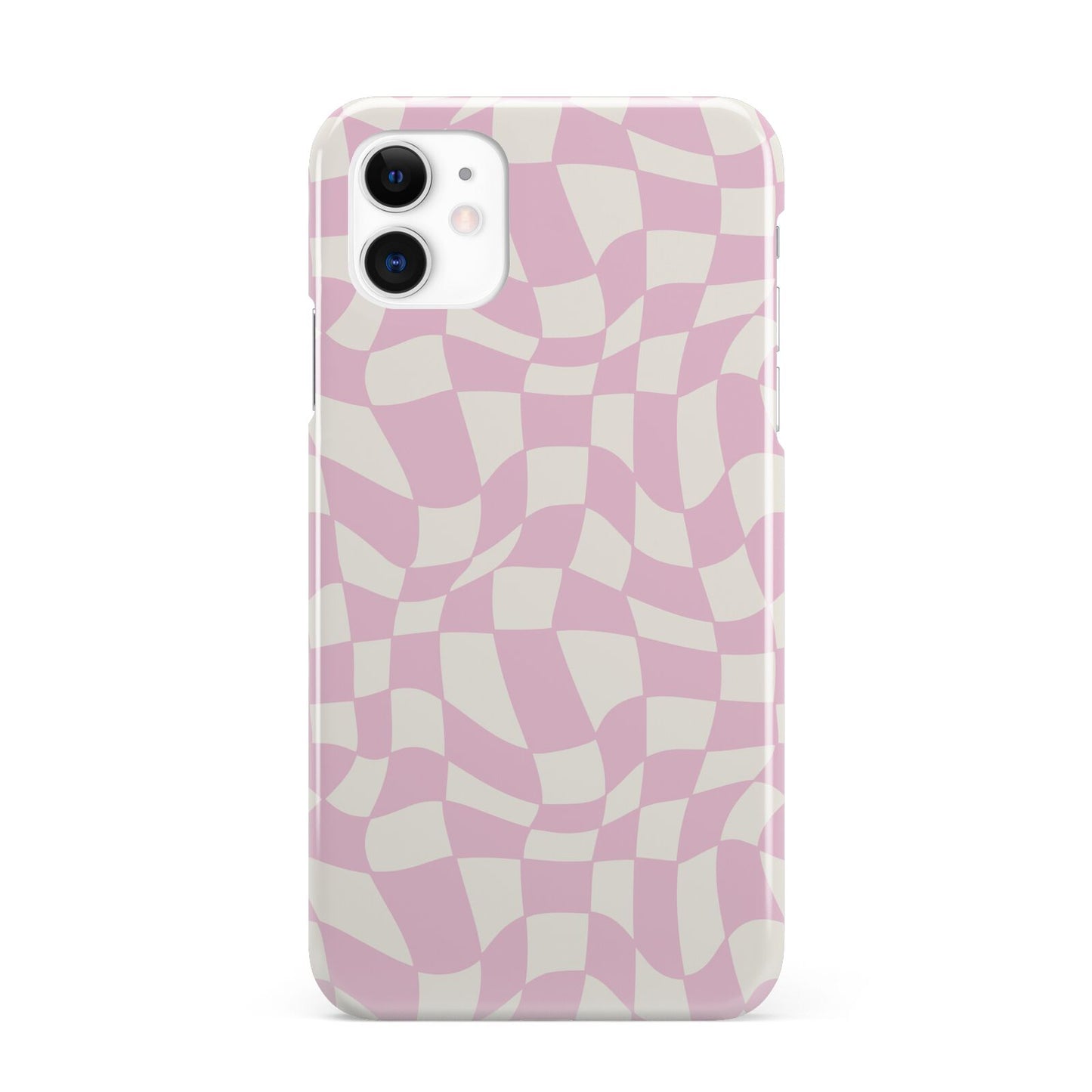 Retro Pink Check iPhone 11 3D Snap Case