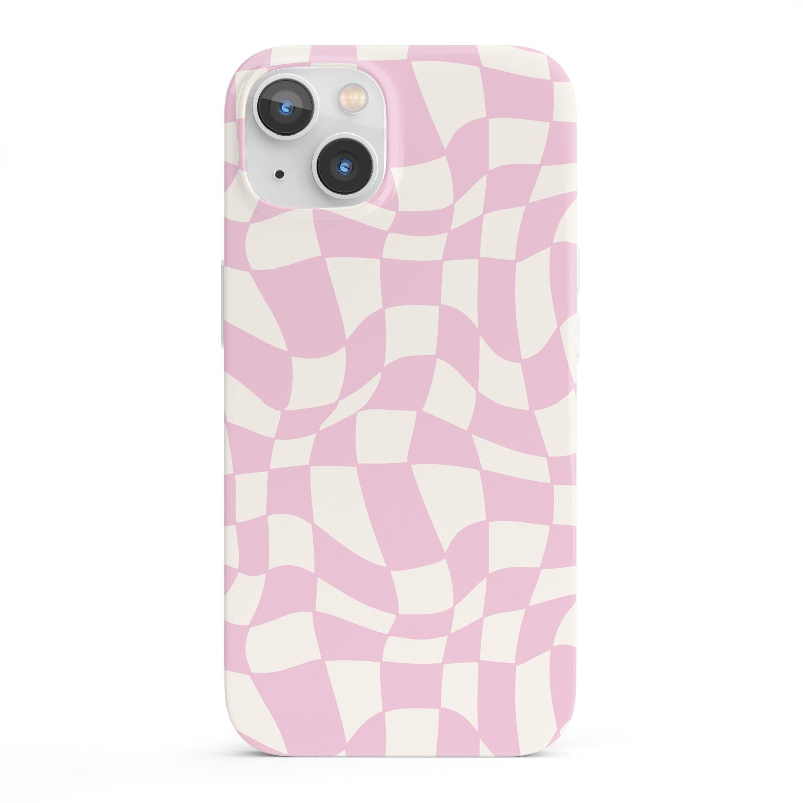 Retro Pink Check iPhone 13 Full Wrap 3D Snap Case