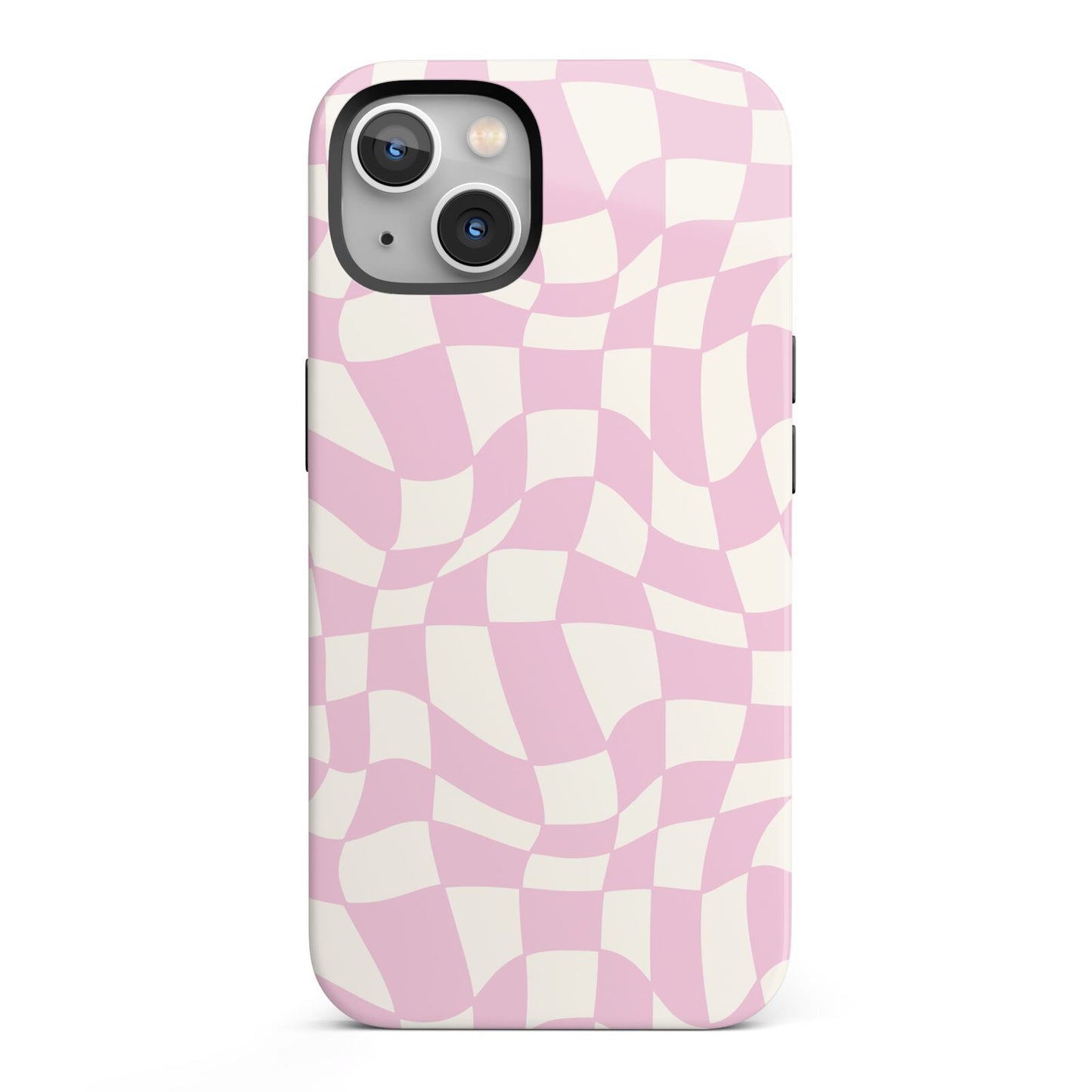 Retro Pink Check iPhone 13 Full Wrap 3D Tough Case