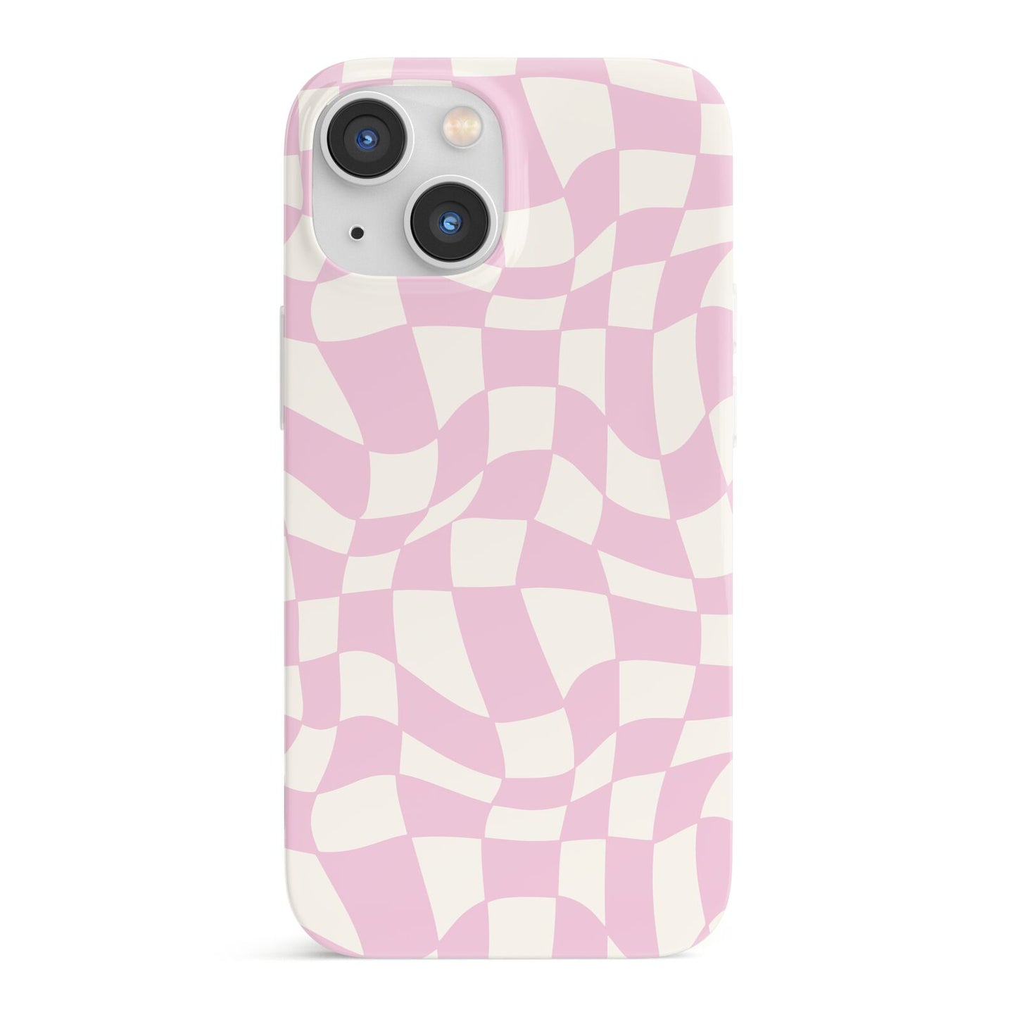 Retro Pink Check iPhone 13 Mini Full Wrap 3D Snap Case