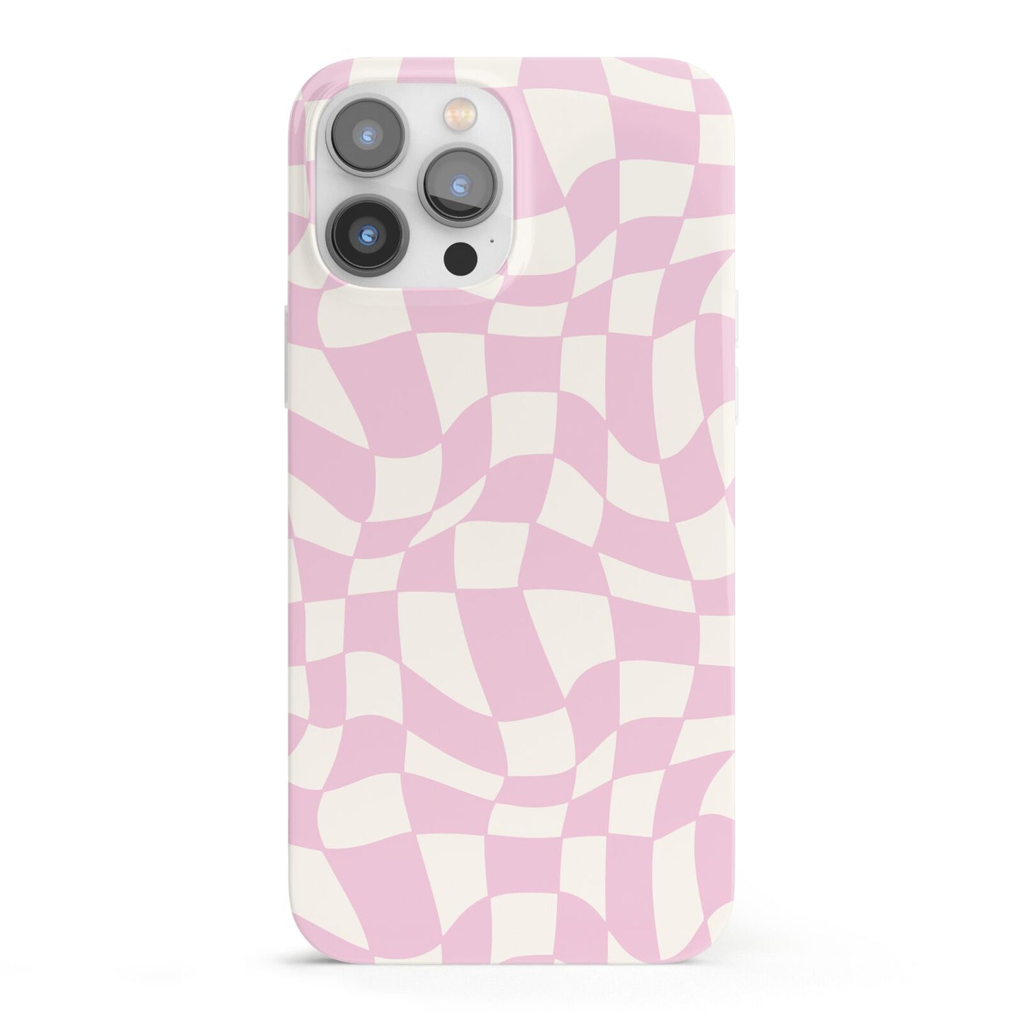 Retro Pink Check iPhone 13 Pro Max Full Wrap 3D Snap Case