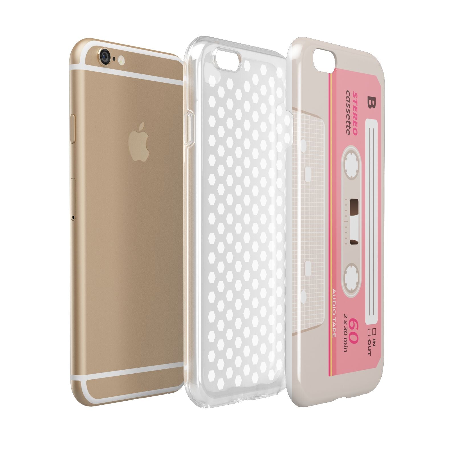 Retro Pink Tape Apple iPhone 6 3D Tough Case Expanded view