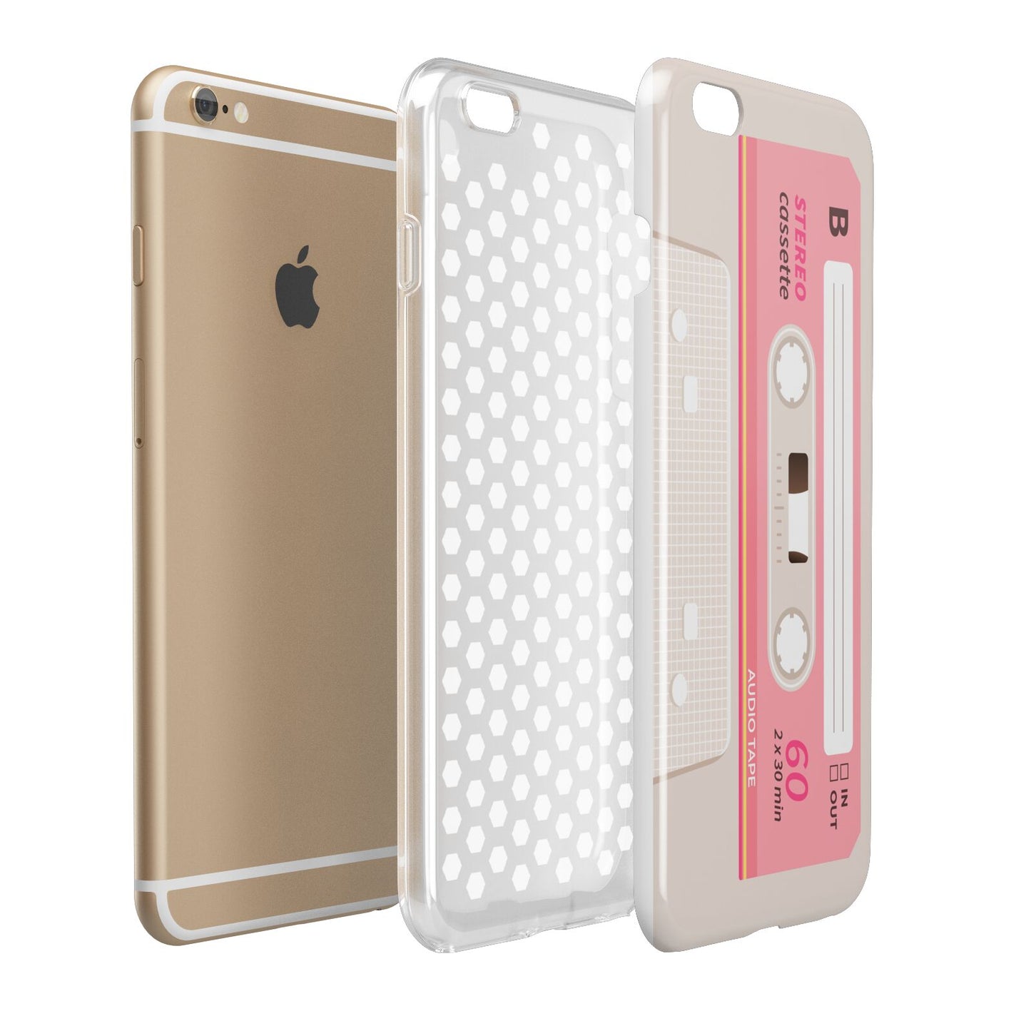 Retro Pink Tape Apple iPhone 6 Plus 3D Tough Case Expand Detail Image