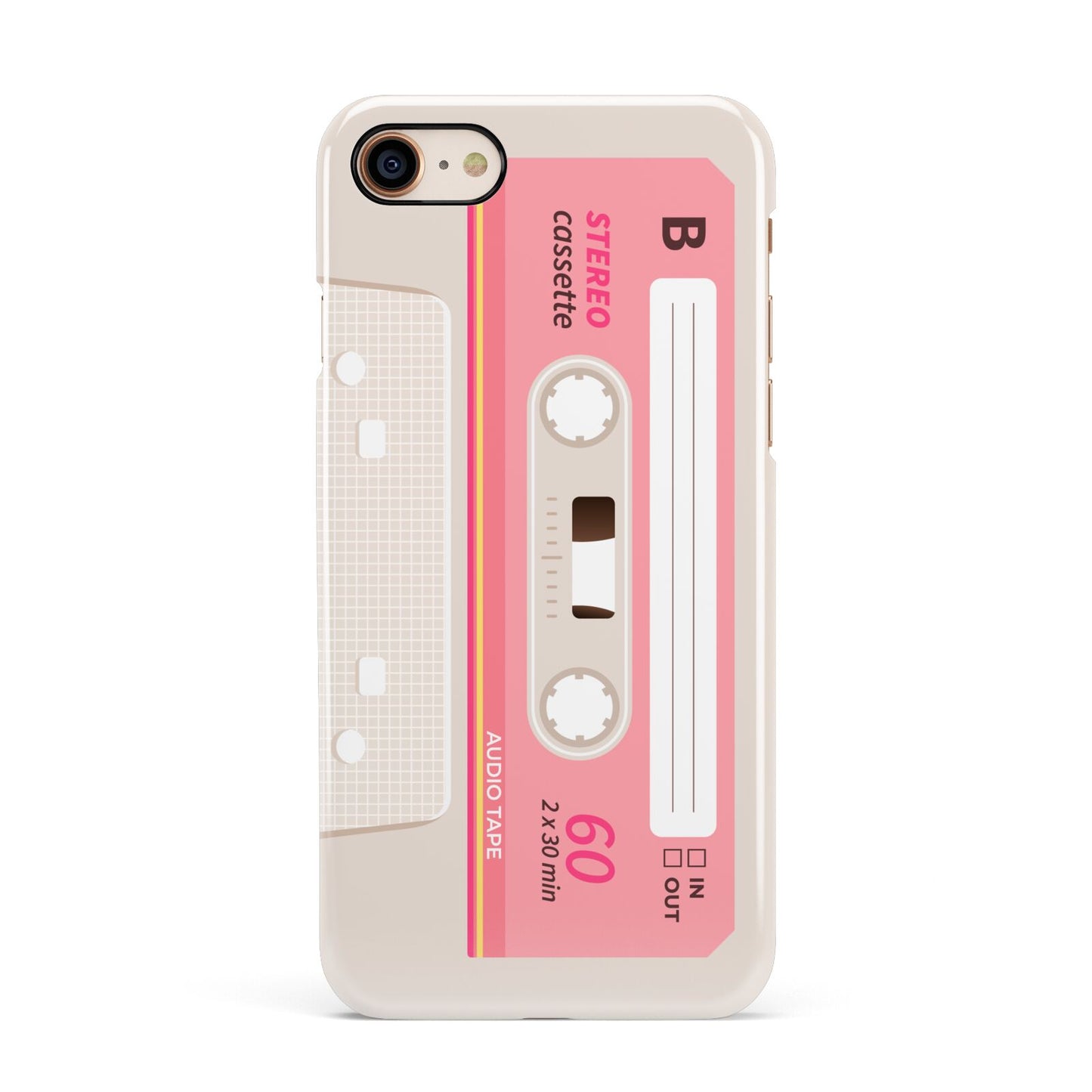 Retro Pink Tape Apple iPhone 7 8 3D Snap Case