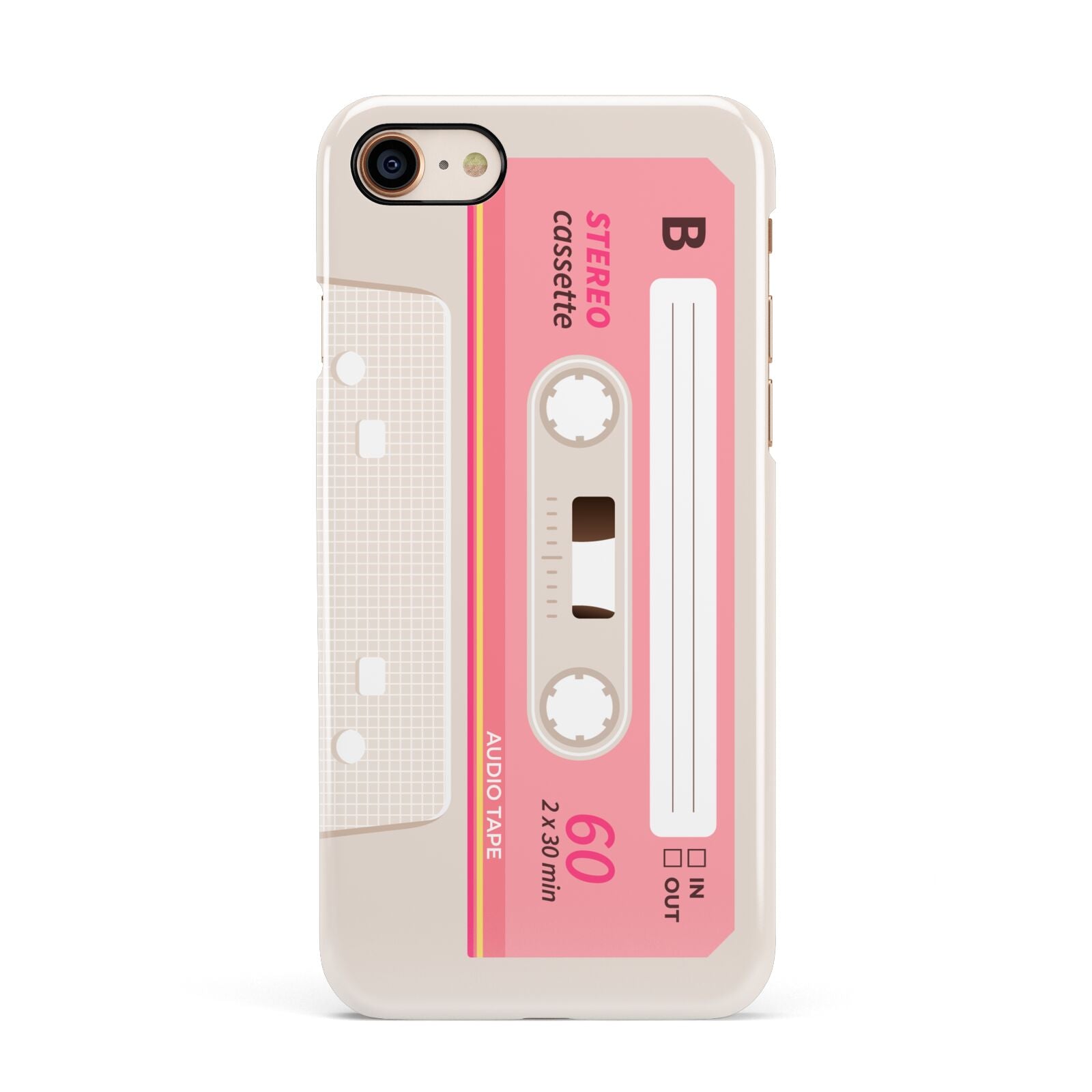 Retro Pink Tape Apple iPhone 7 8 3D Snap Case