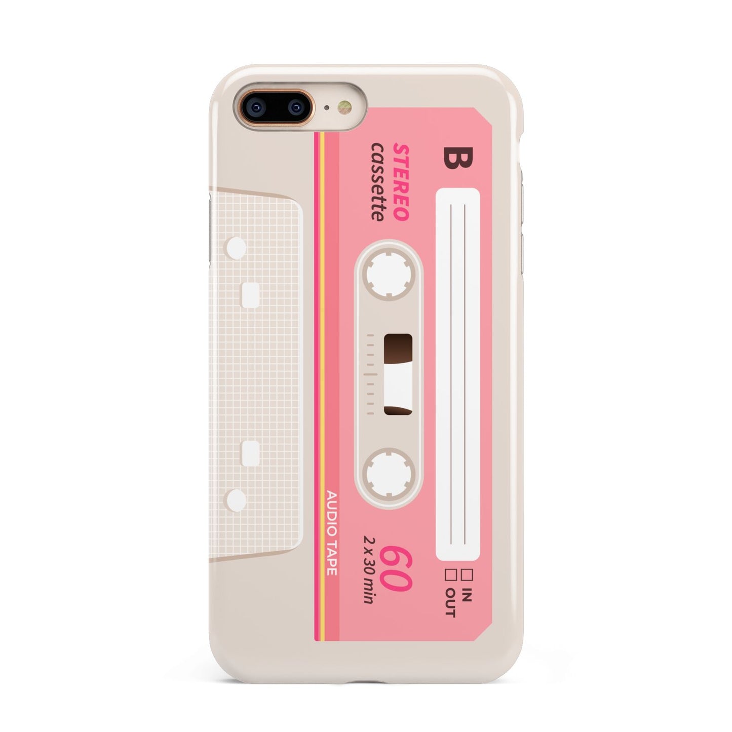 Retro Pink Tape Apple iPhone 7 8 Plus 3D Tough Case