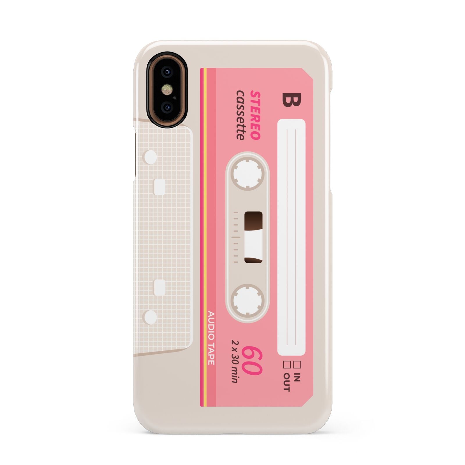 Retro Pink Tape Apple iPhone XS 3D Snap Case