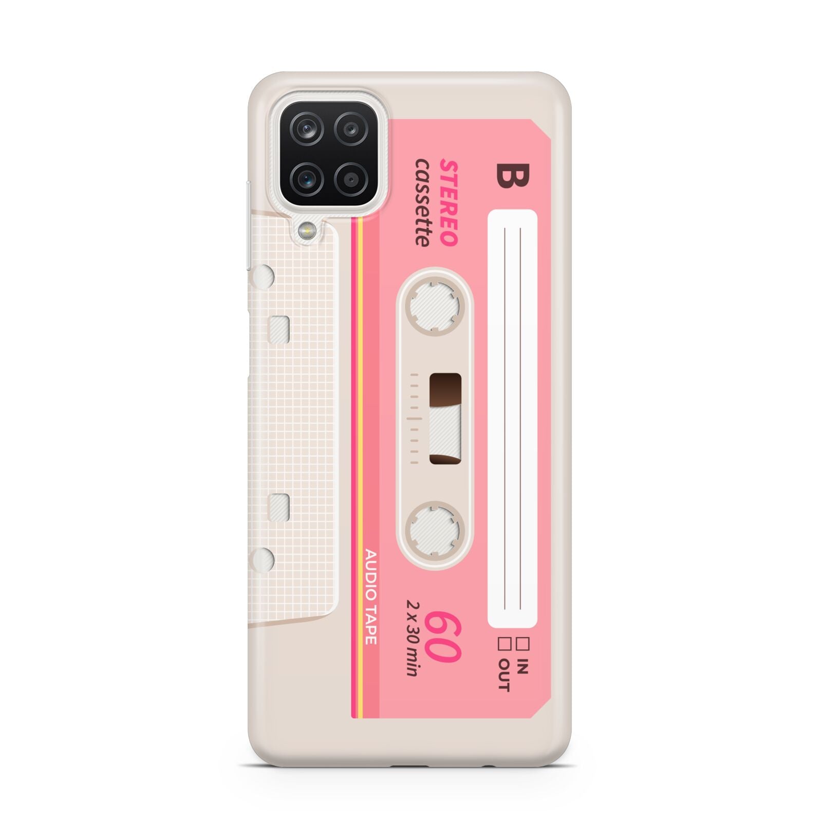 Retro Pink Tape Samsung A12 Case