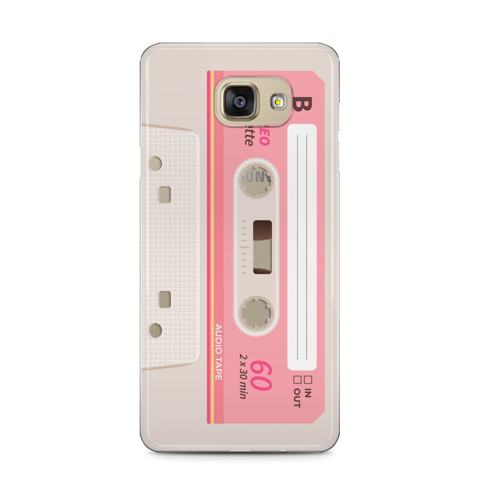 Retro Pink Tape Samsung Galaxy A5 2016 Case on gold phone