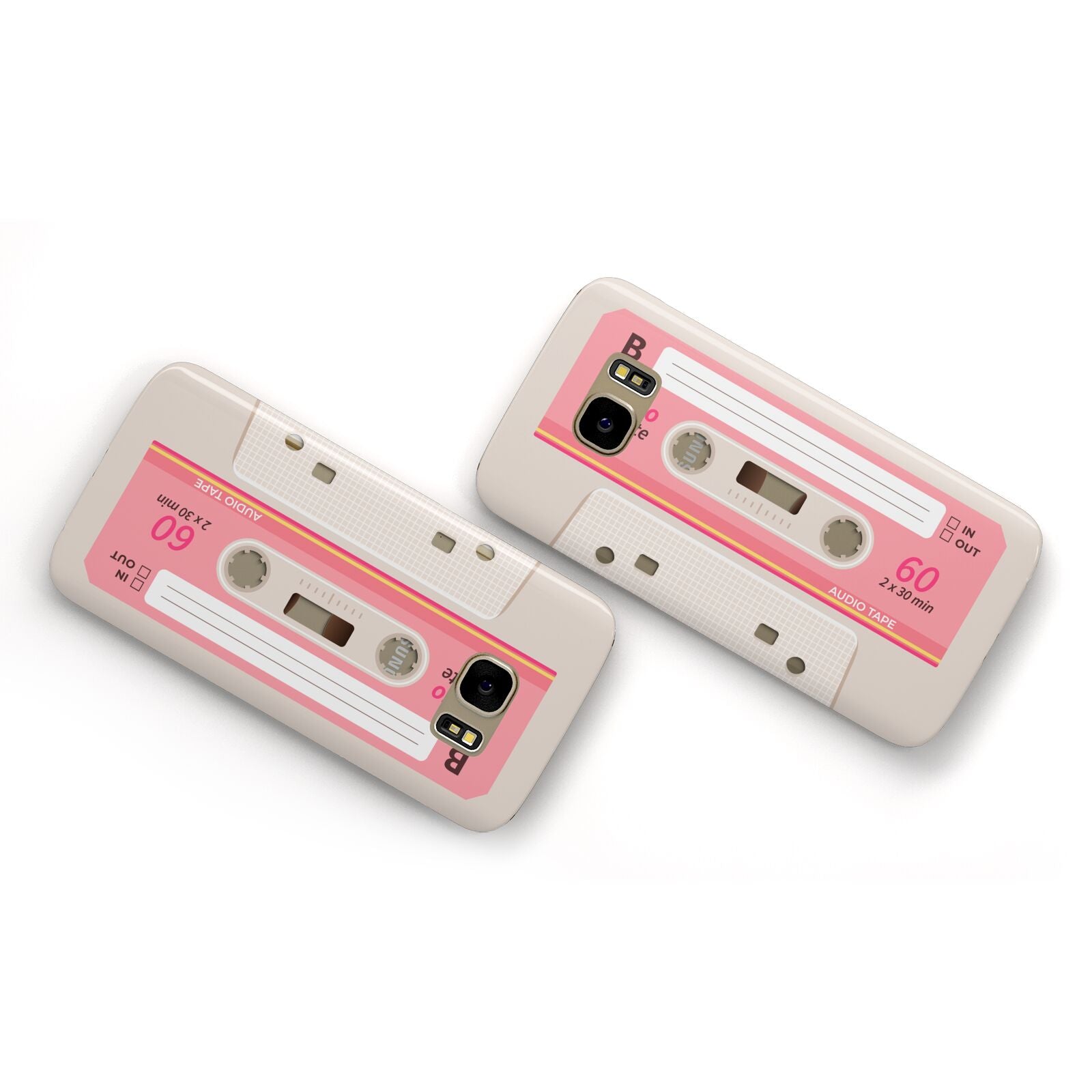 Retro Pink Tape Samsung Galaxy Case Flat Overview