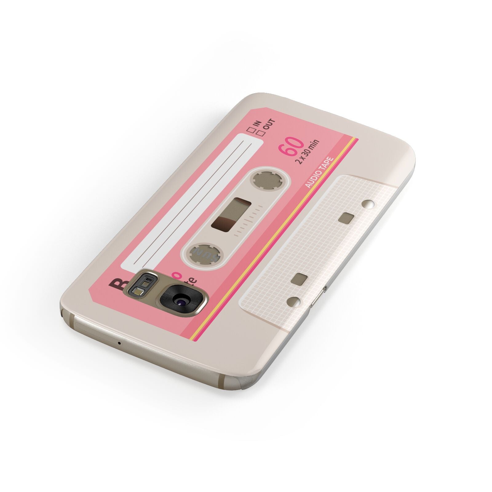 Retro Pink Tape Samsung Galaxy Case Front Close Up