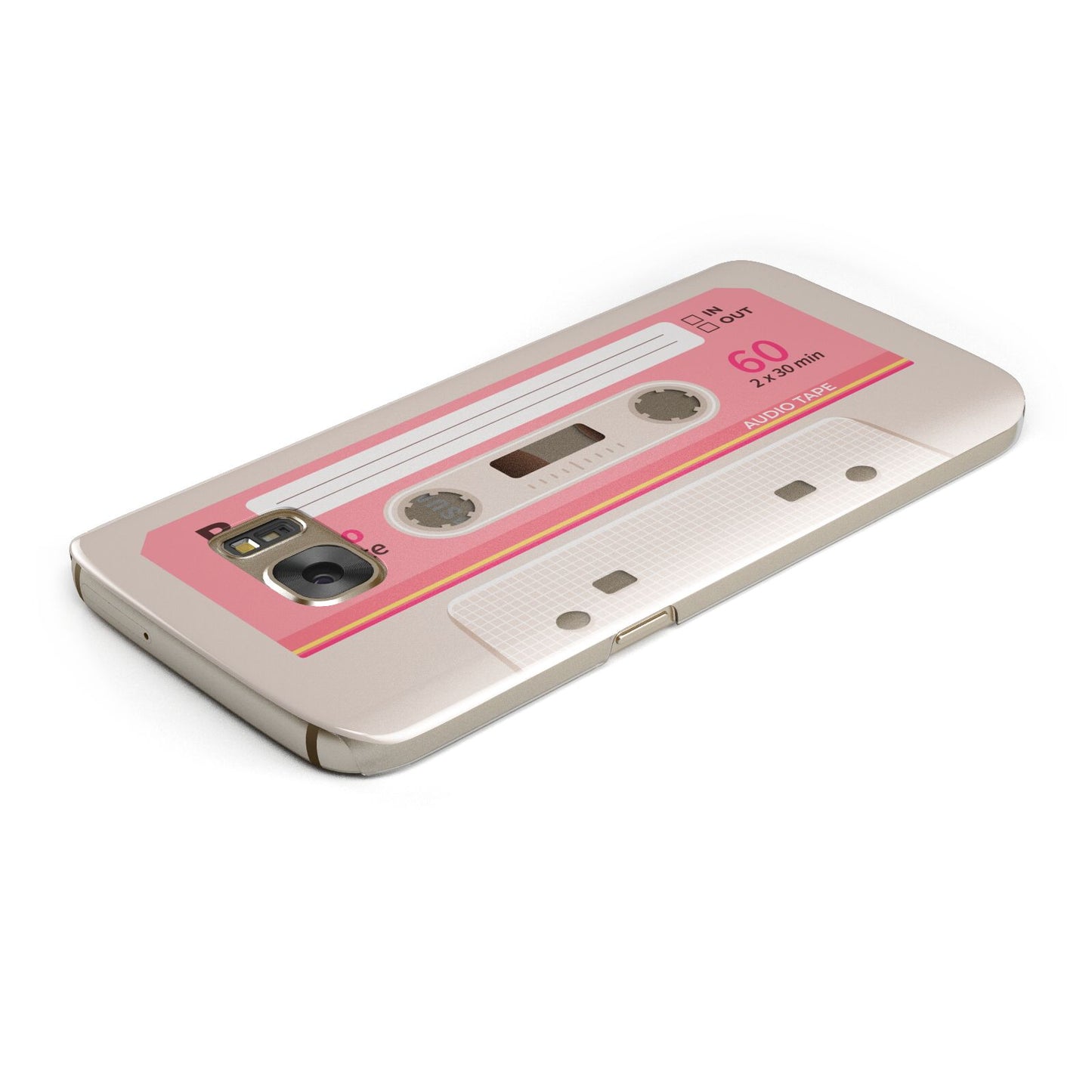 Retro Pink Tape Samsung Galaxy Case Top Cutout