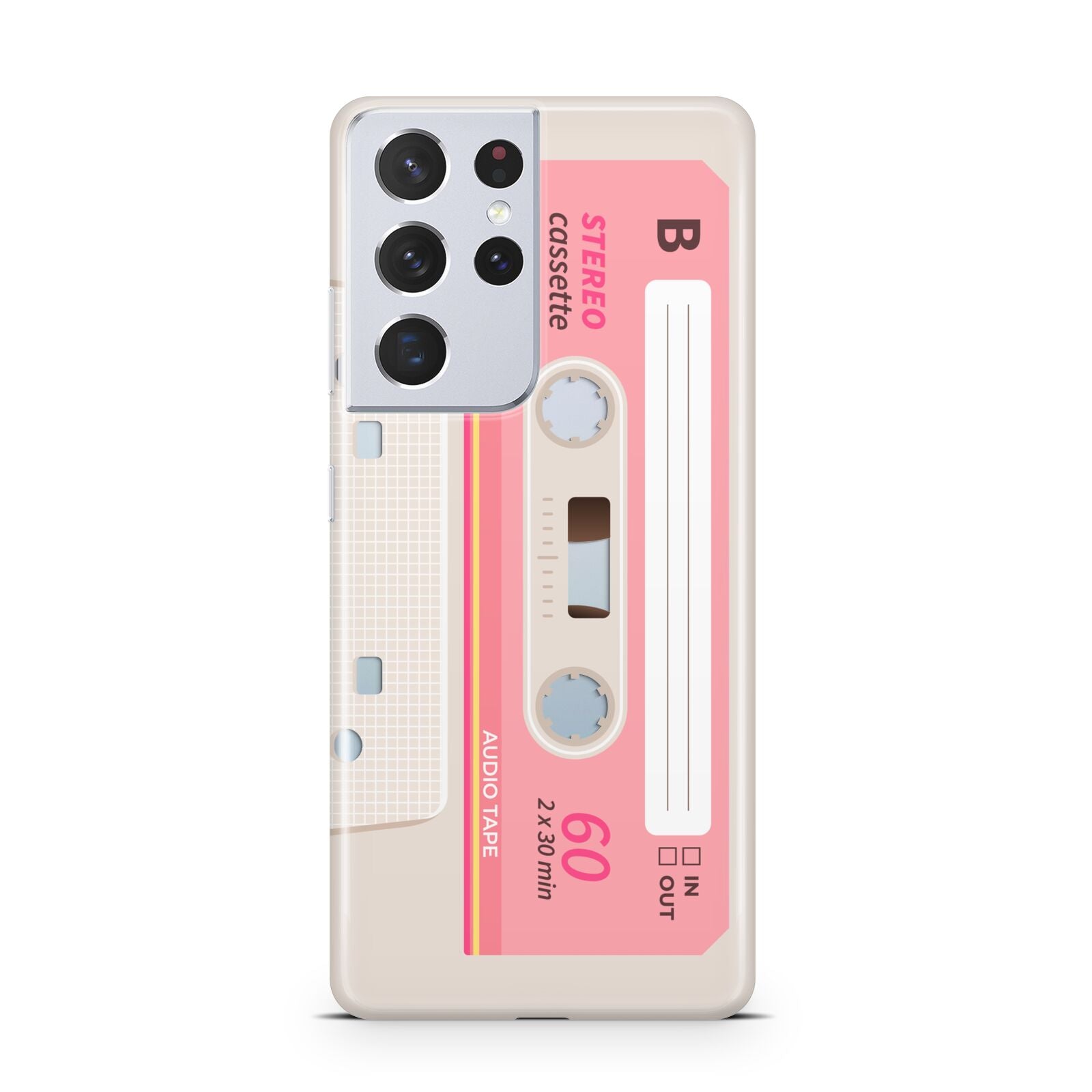 Retro Pink Tape Samsung S21 Ultra Case