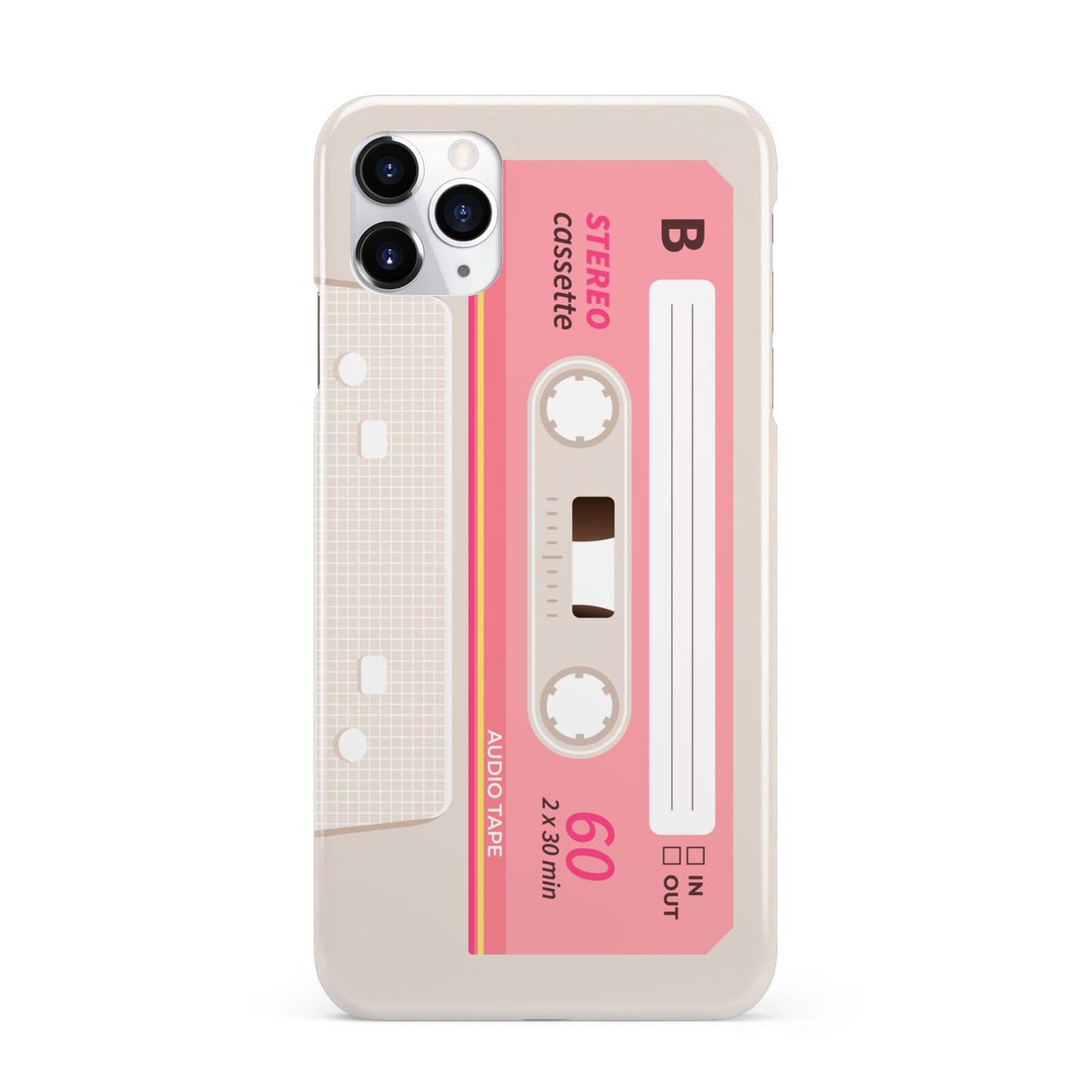 Retro Pink Tape iPhone 11 Pro Max 3D Snap Case