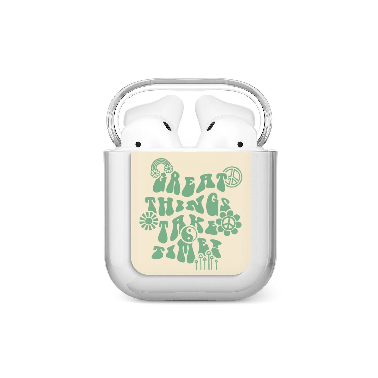 Retro Positive Quote AirPods Case