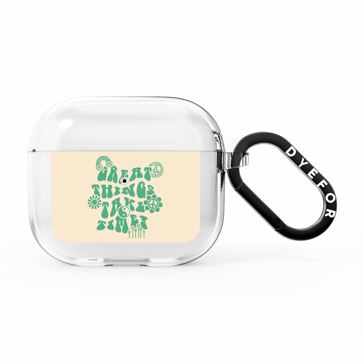 Retro Positive Quote AirPods Clear Case 3rd Gen