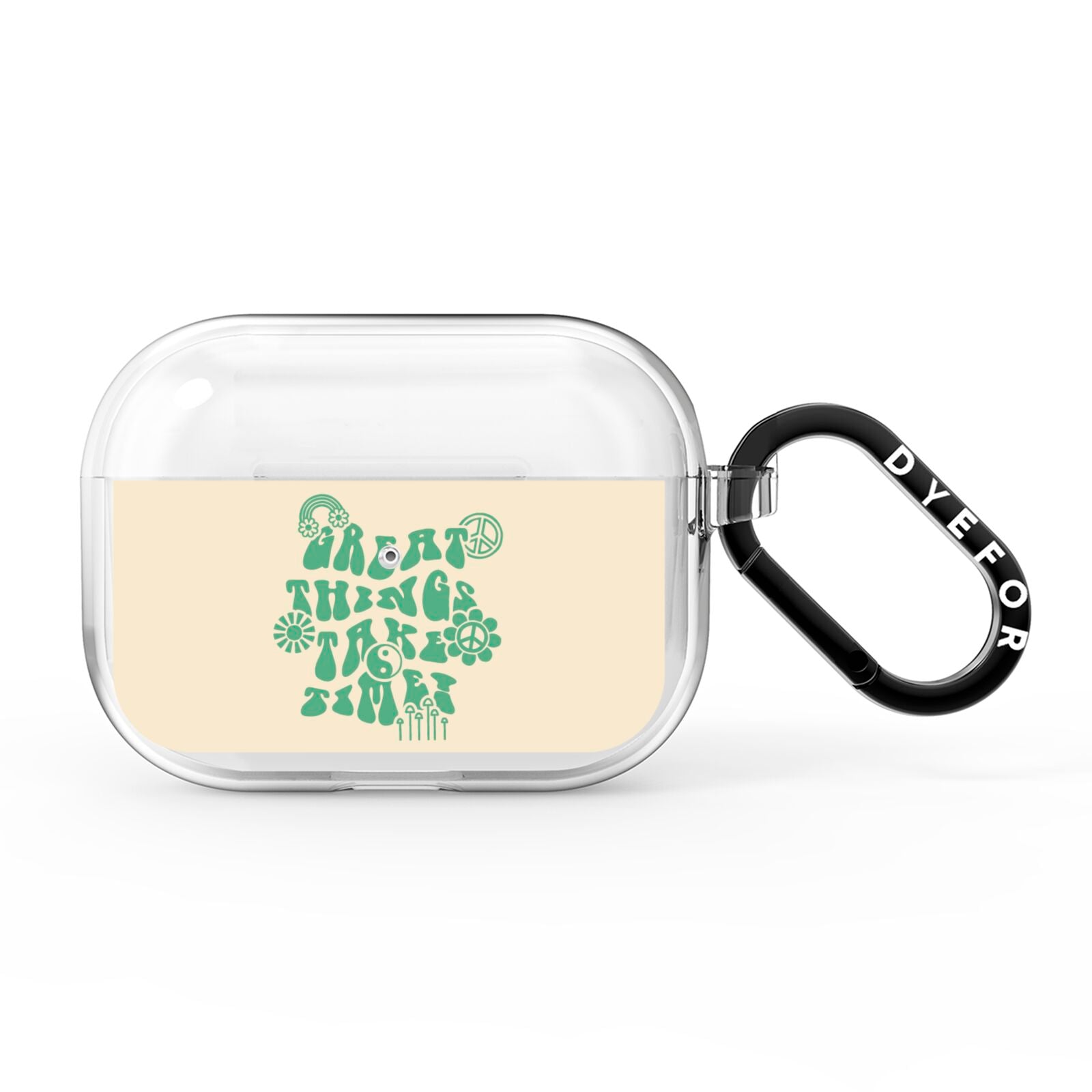 Retro Positive Quote AirPods Pro Clear Case