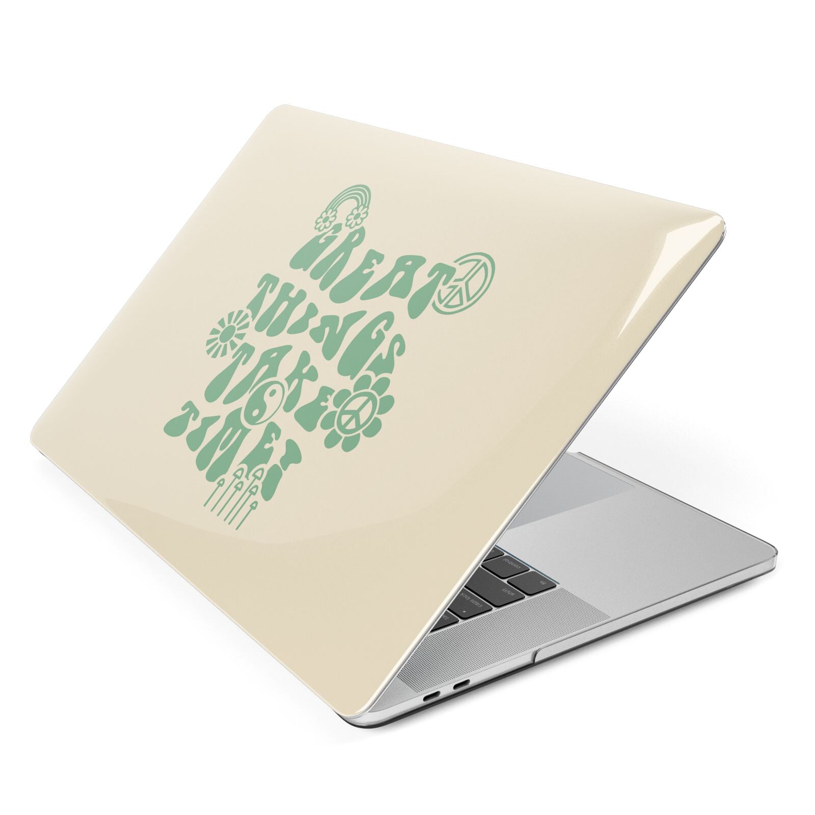 Retro Positive Quote Apple MacBook Case Side View