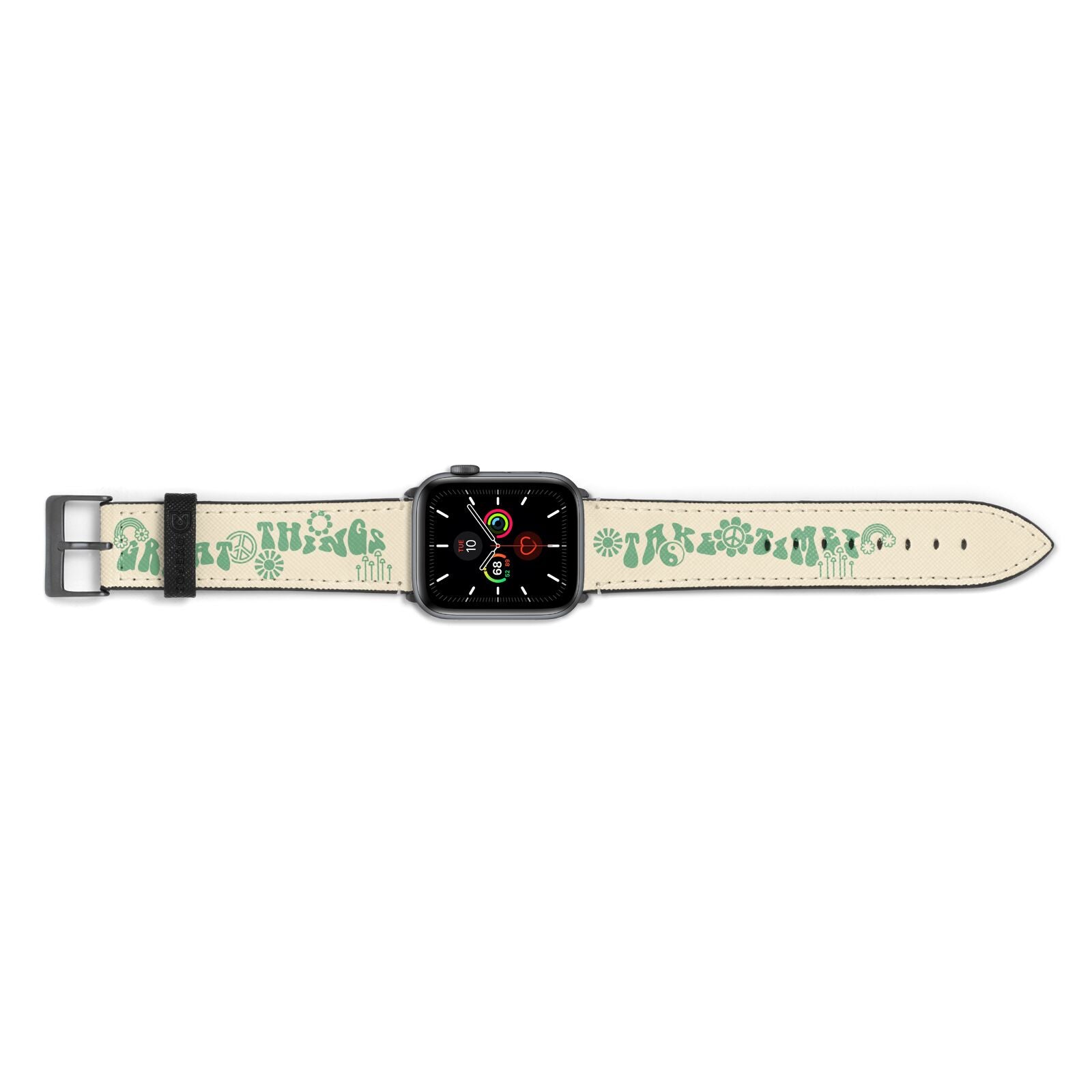 Retro Positive Quote Apple Watch Strap Landscape Image Space Grey Hardware