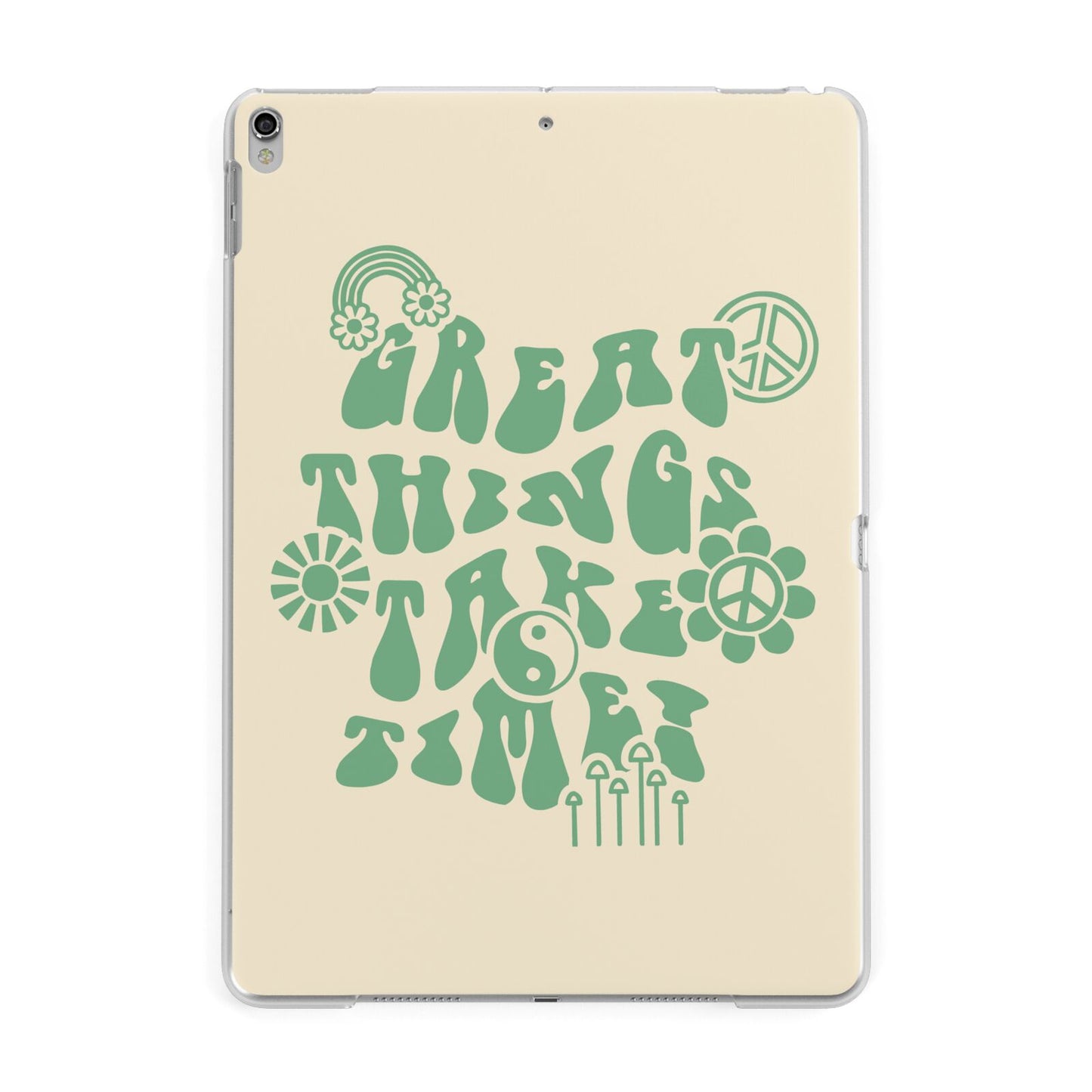 Retro Positive Quote Apple iPad Silver Case