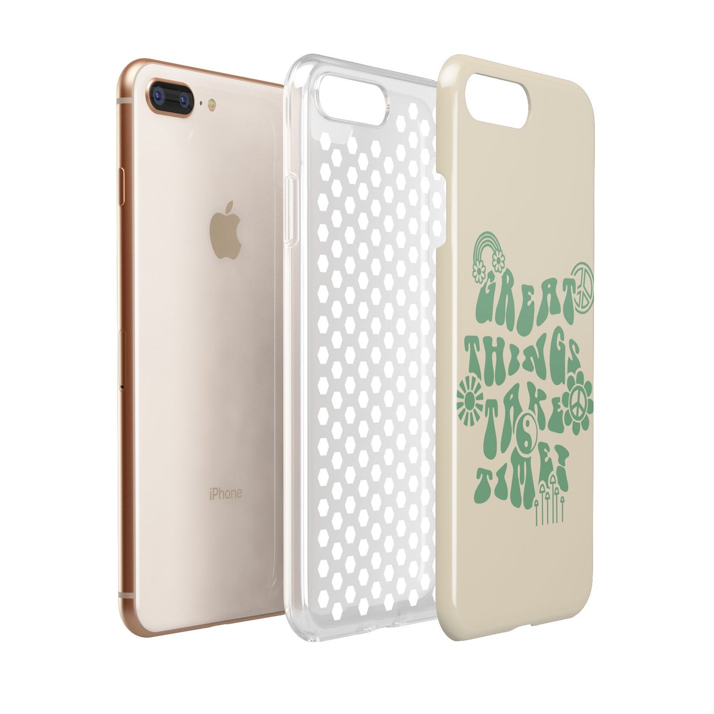 Retro Positive Quote Apple iPhone 7 8 Plus 3D Tough Case Expanded View