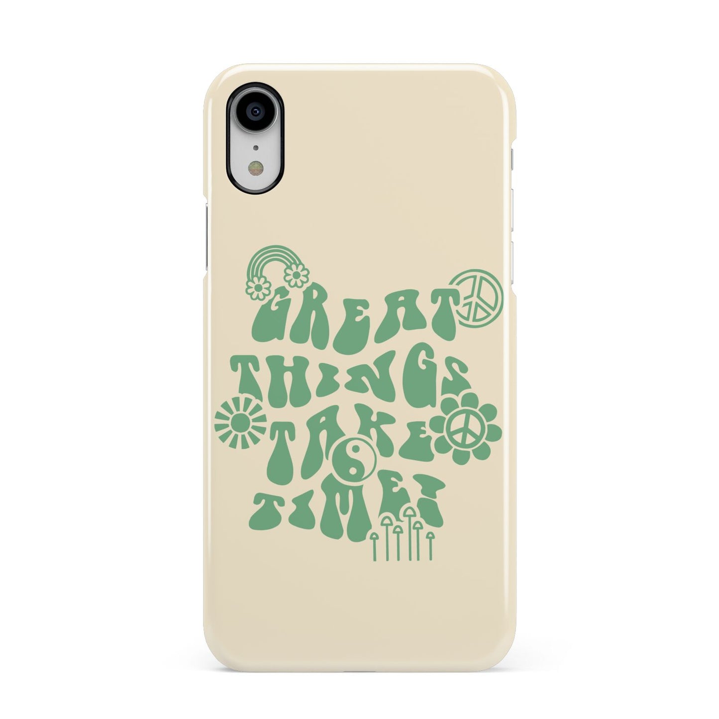 Retro Positive Quote Apple iPhone XR White 3D Snap Case