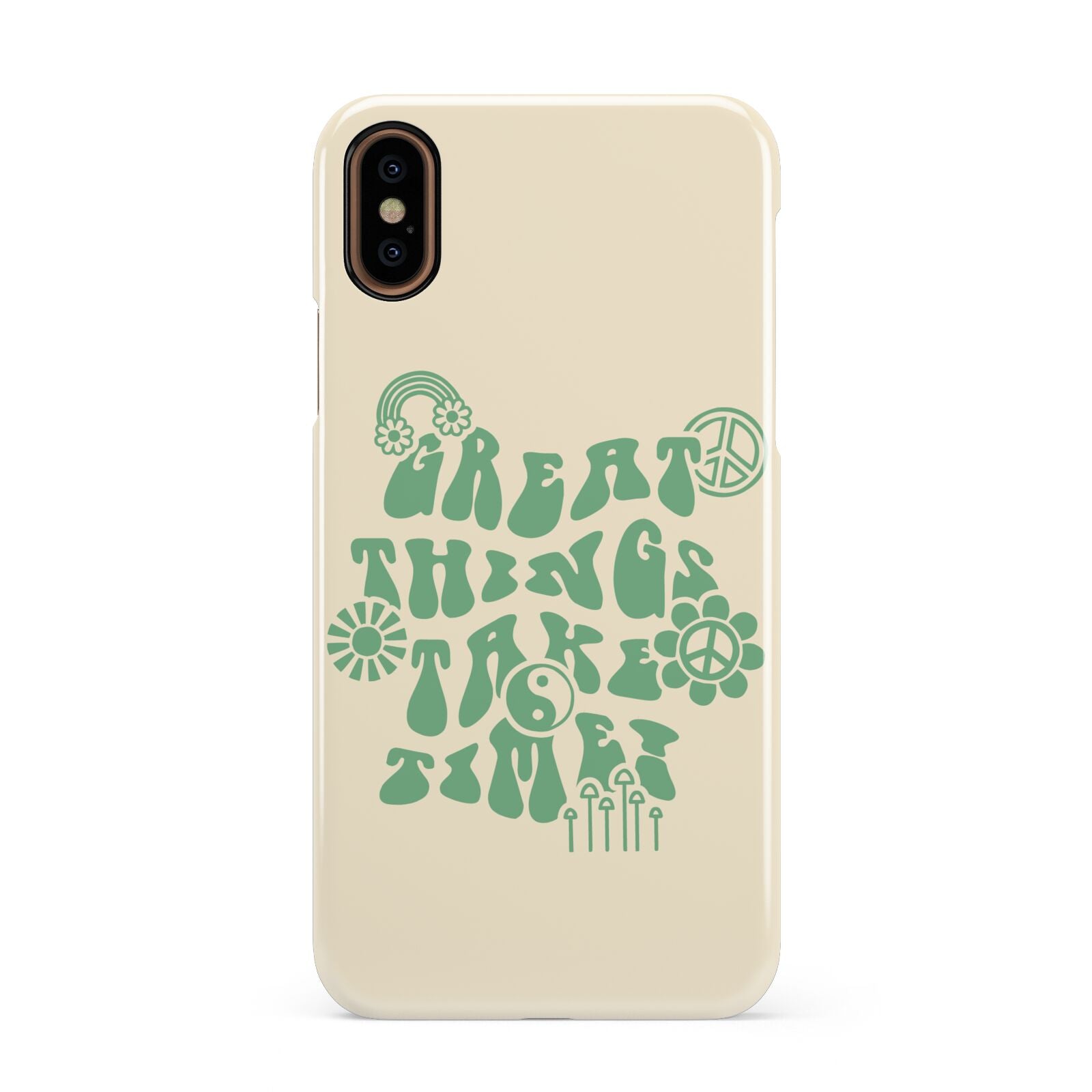 Retro Positive Quote Apple iPhone XS 3D Snap Case