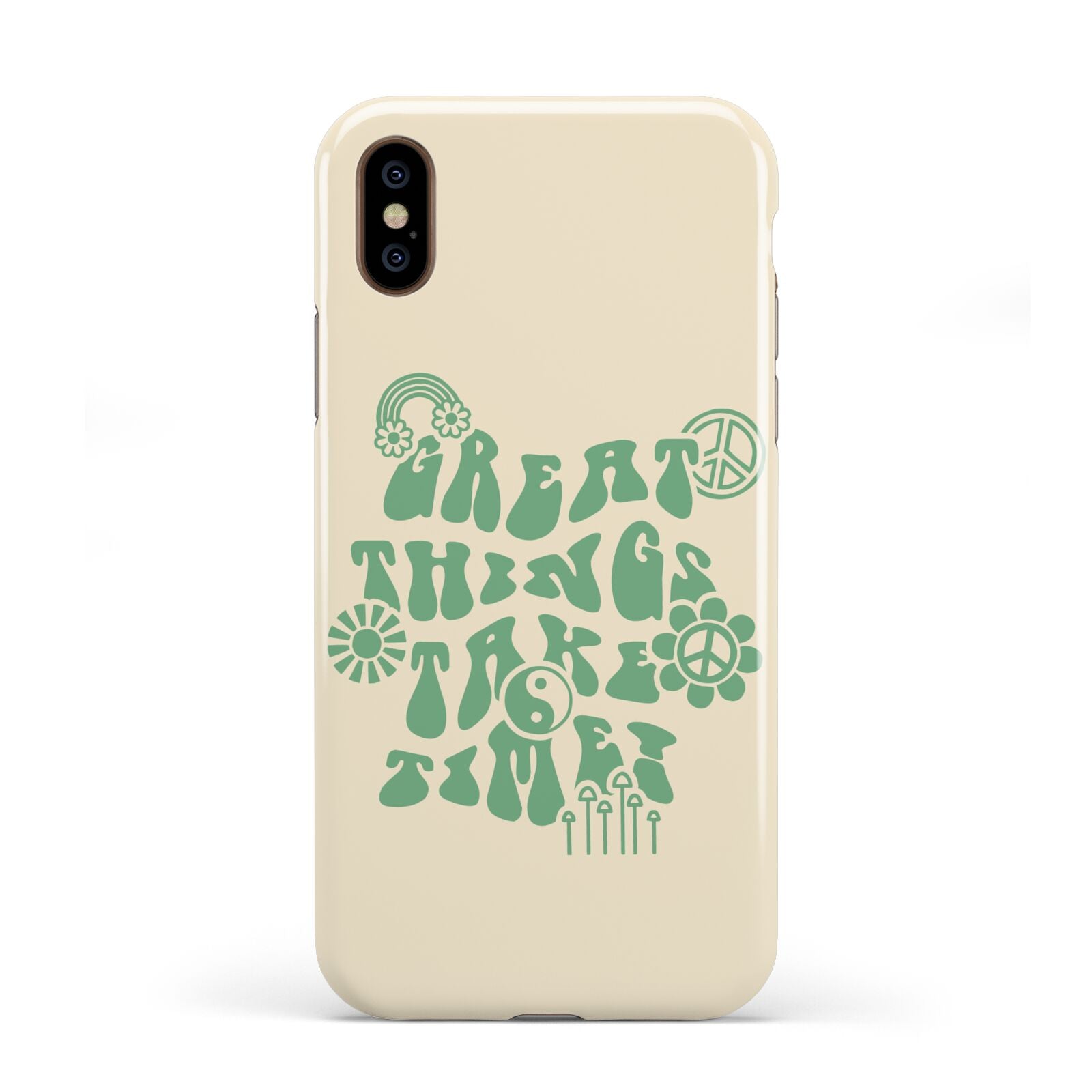 Retro Positive Quote Apple iPhone XS 3D Tough