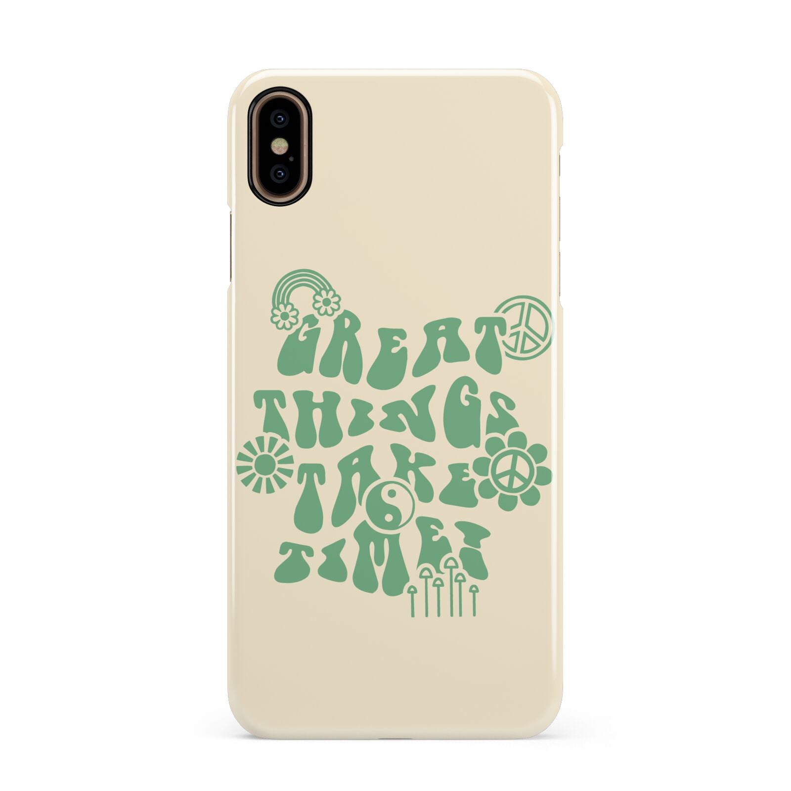 Retro Positive Quote Apple iPhone Xs Max 3D Snap Case