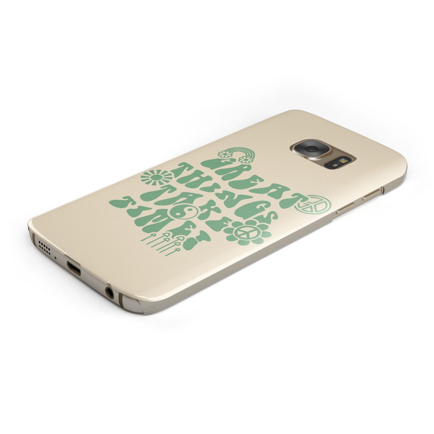 Retro Positive Quote Samsung Galaxy Case Bottom Cutout