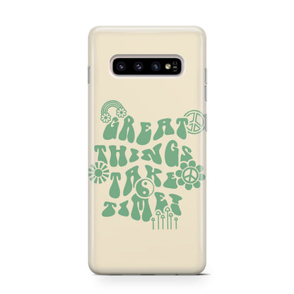 Retro Positive Quote Samsung Galaxy S10 Case