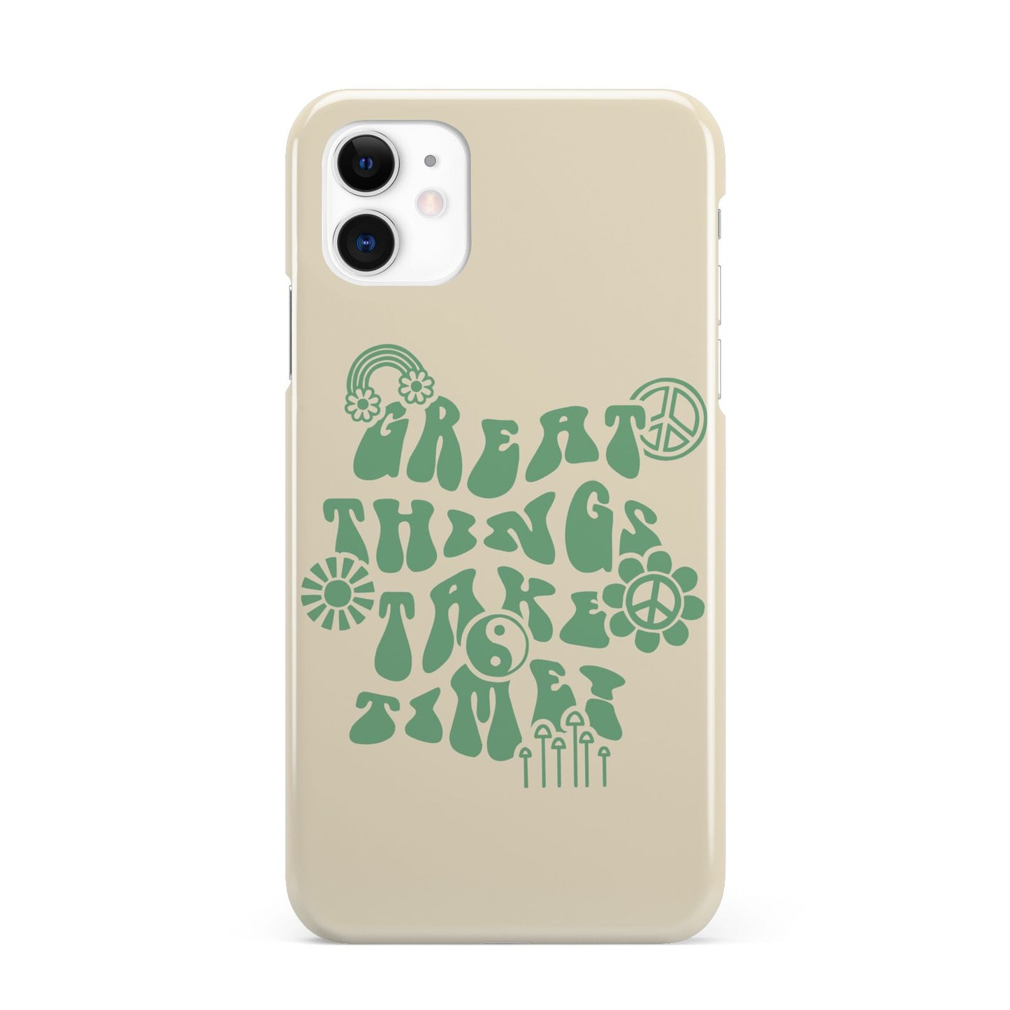 Retro Positive Quote iPhone 11 3D Snap Case