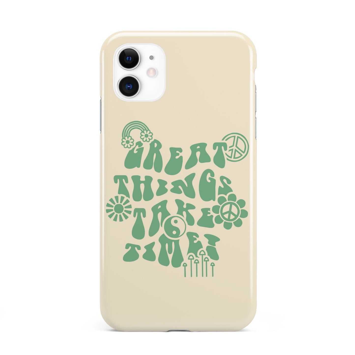 Retro Positive Quote iPhone 11 3D Tough Case