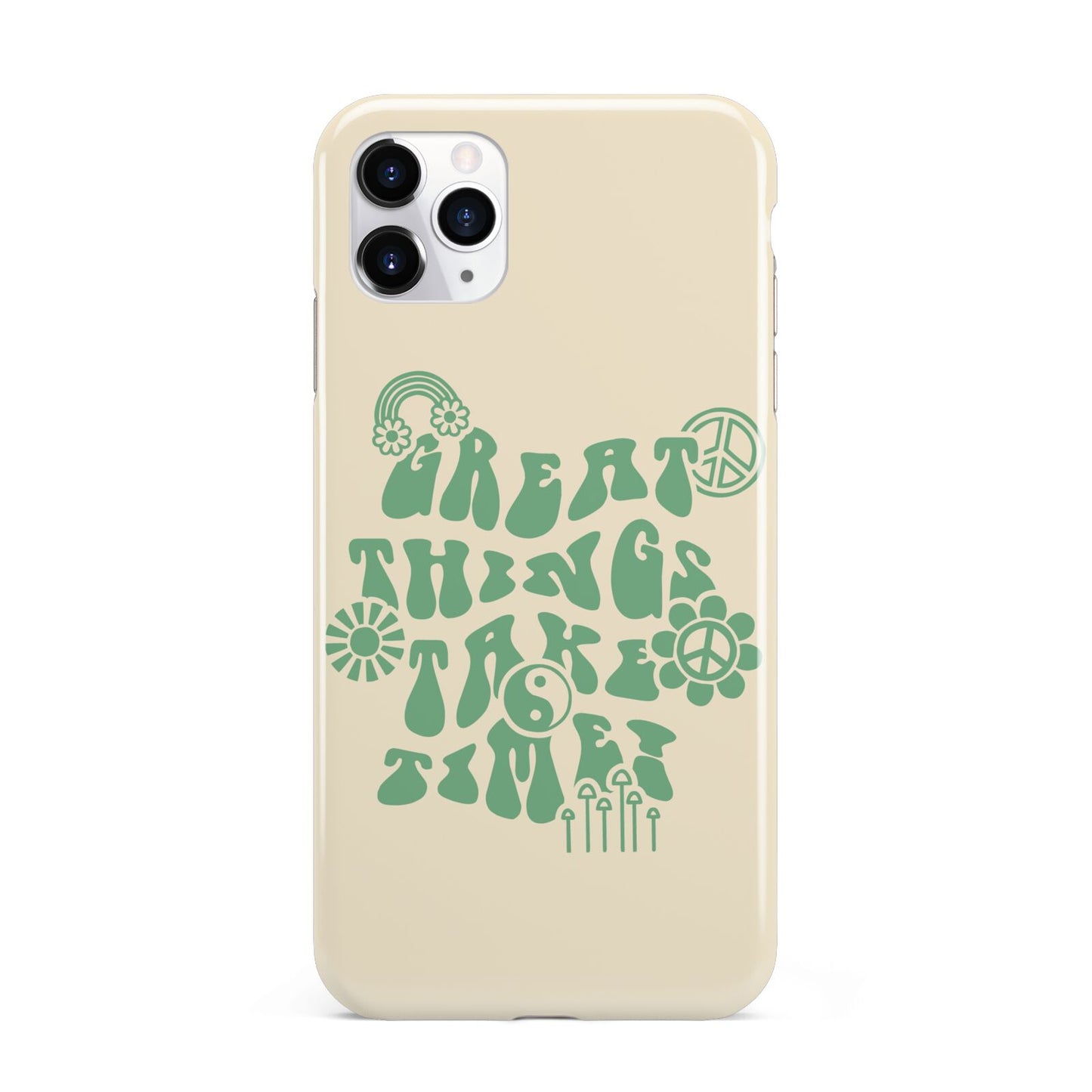 Retro Positive Quote iPhone 11 Pro Max 3D Tough Case