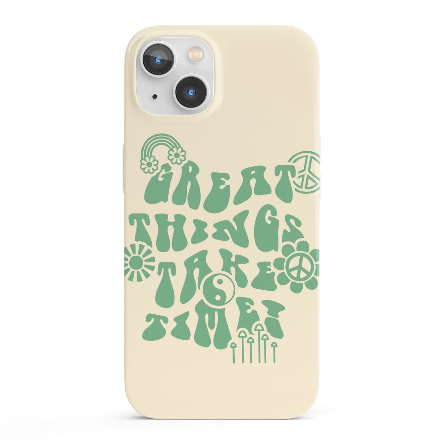 Retro Positive Quote iPhone 13 Full Wrap 3D Snap Case