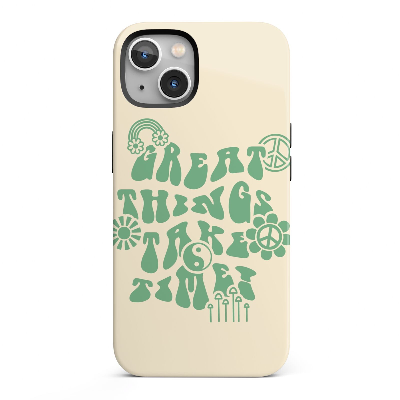 Retro Positive Quote iPhone 13 Full Wrap 3D Tough Case