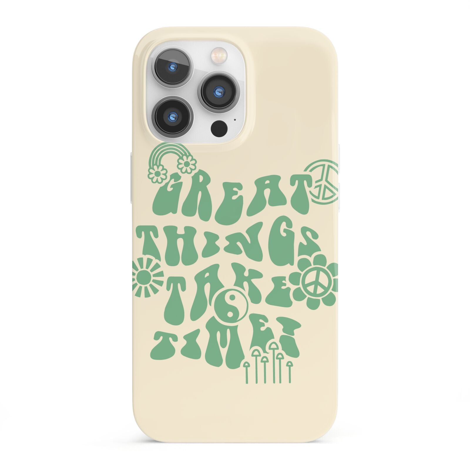 Retro Positive Quote iPhone 13 Pro Full Wrap 3D Snap Case