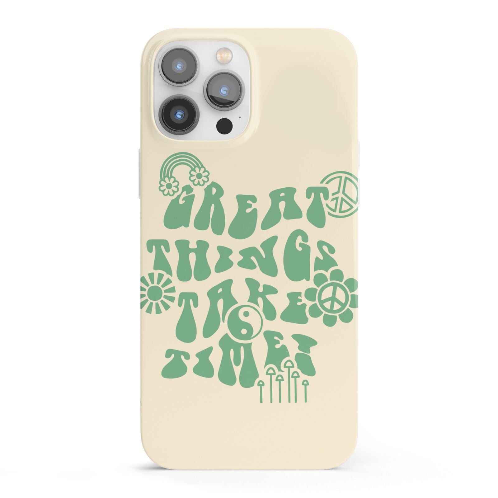 Retro Positive Quote iPhone 13 Pro Max Full Wrap 3D Snap Case