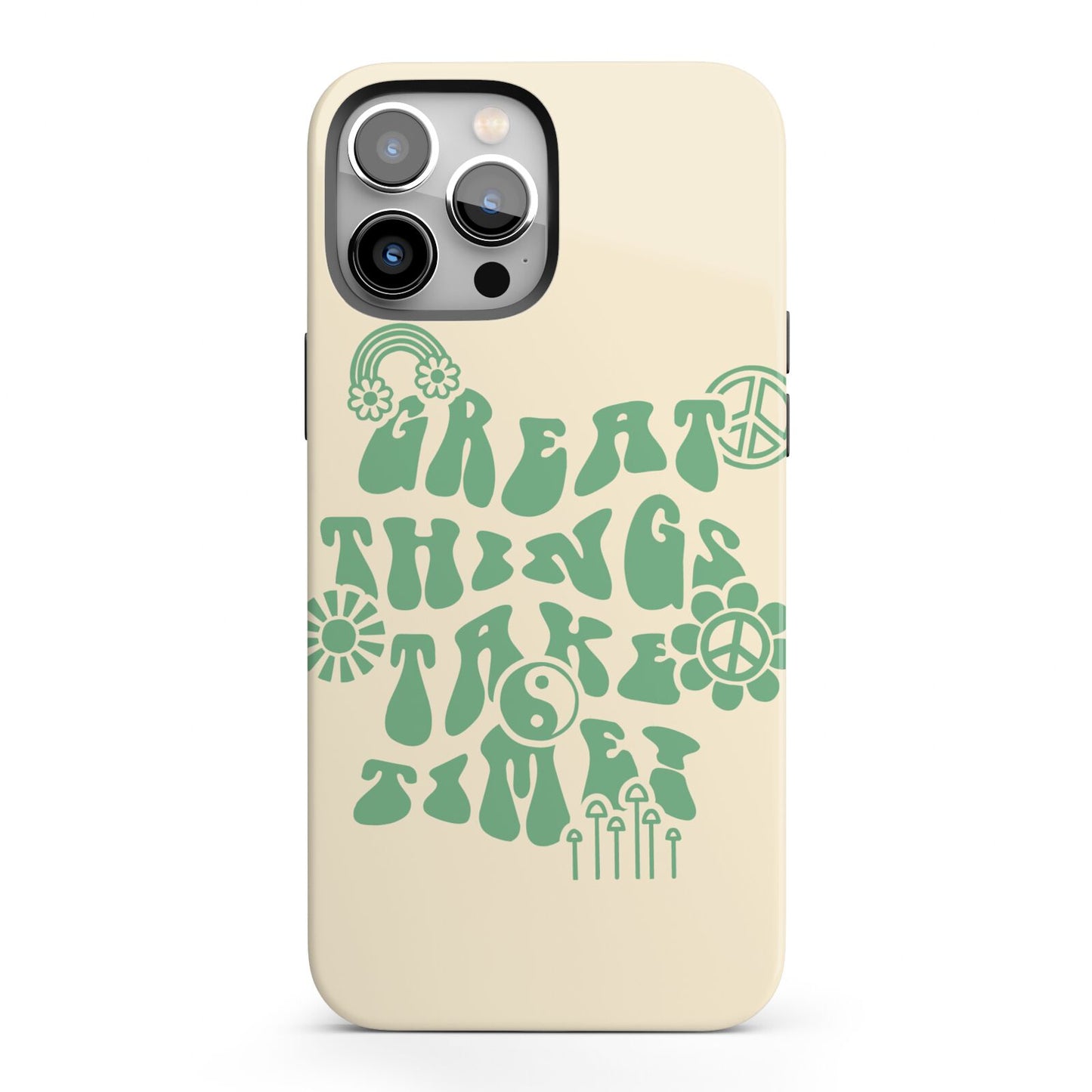 Retro Positive Quote iPhone 13 Pro Max Full Wrap 3D Tough Case