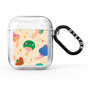 Retro Psychedelic Mushrooms AirPods Case