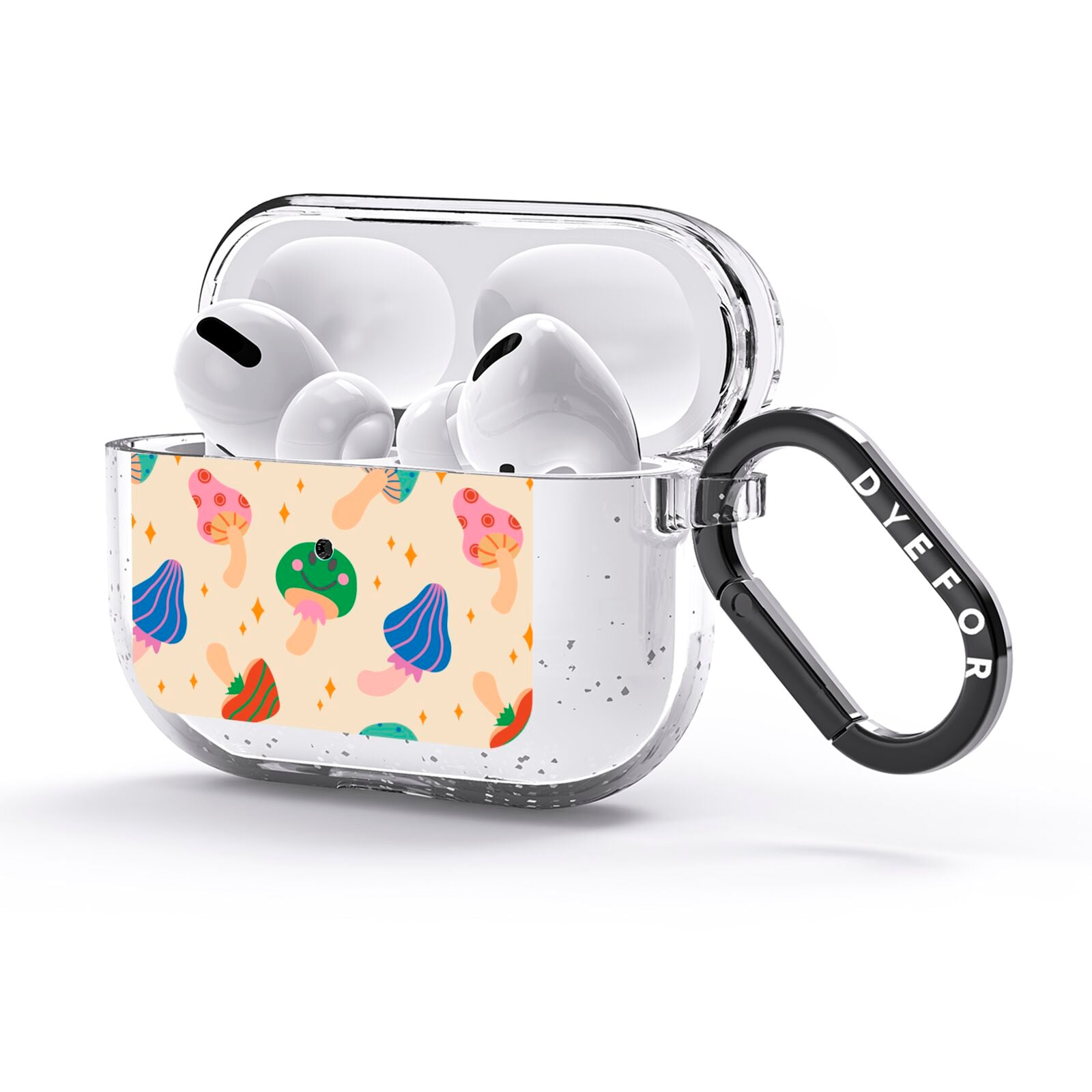 Retro Psychedelic Mushrooms AirPods Glitter Case 3rd Gen Side Image