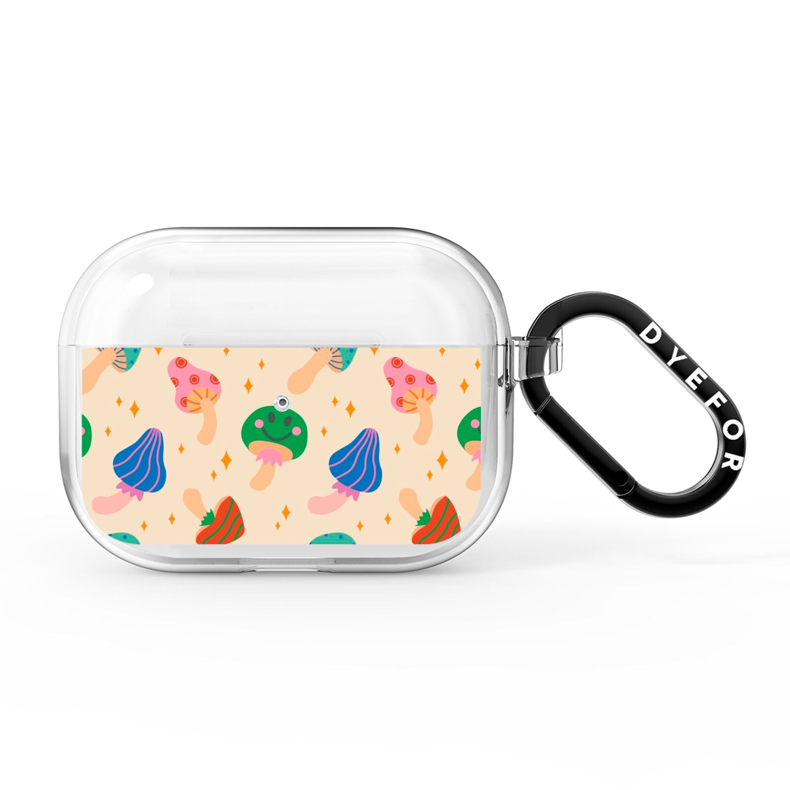 Retro Psychedelic Mushrooms AirPods Pro Clear Case