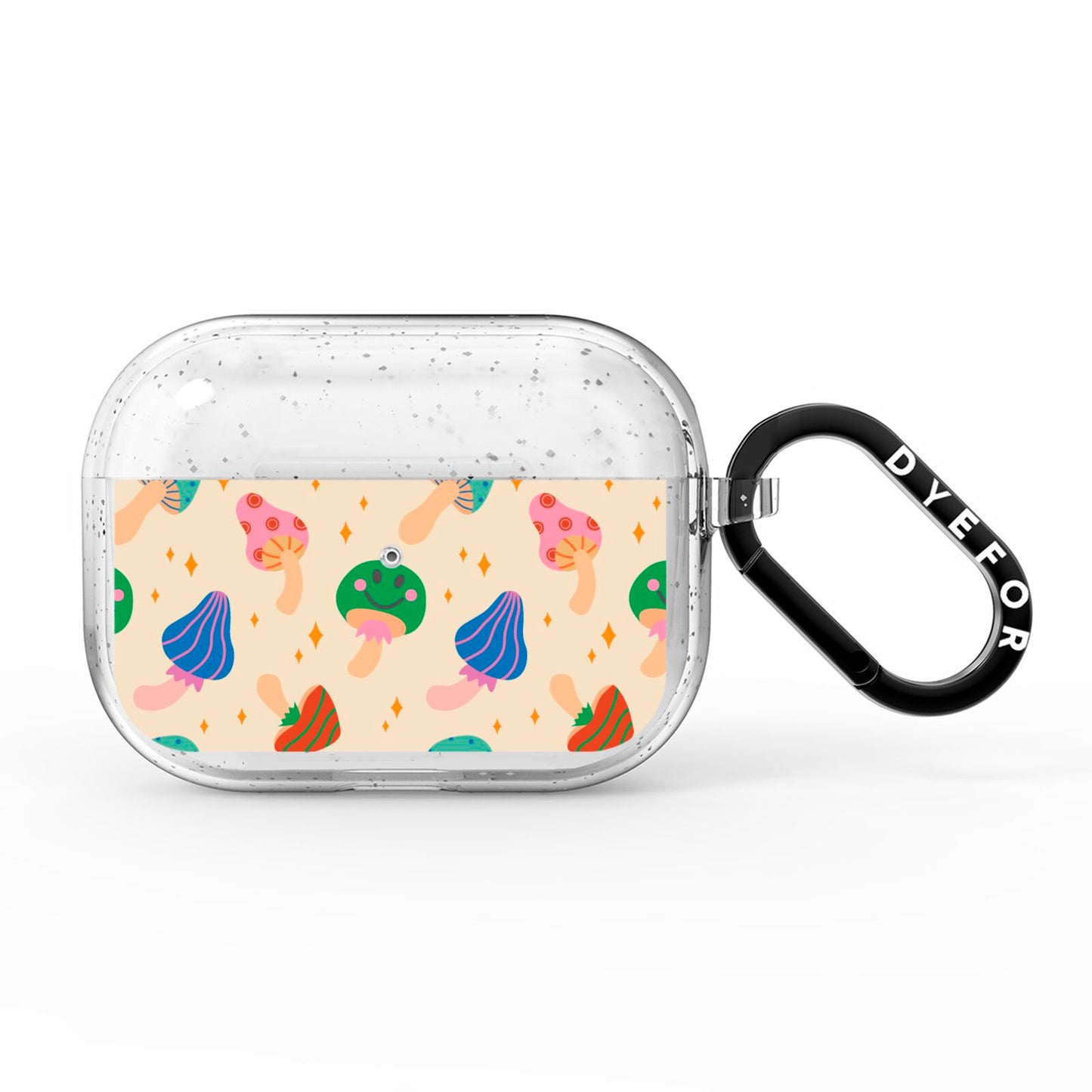 Retro Psychedelic Mushrooms AirPods Pro Glitter Case